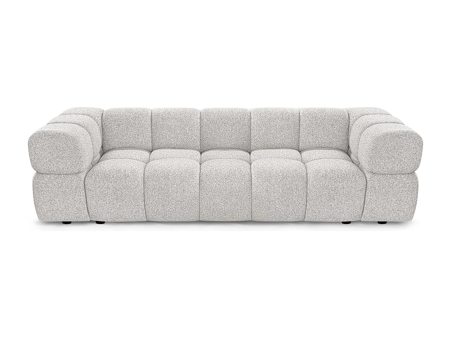 Design 4-Sitzer Sofa ALVERO 280 cm – Puente Beigegrau 09 – Strukturstoff Premium – HR-Schaum