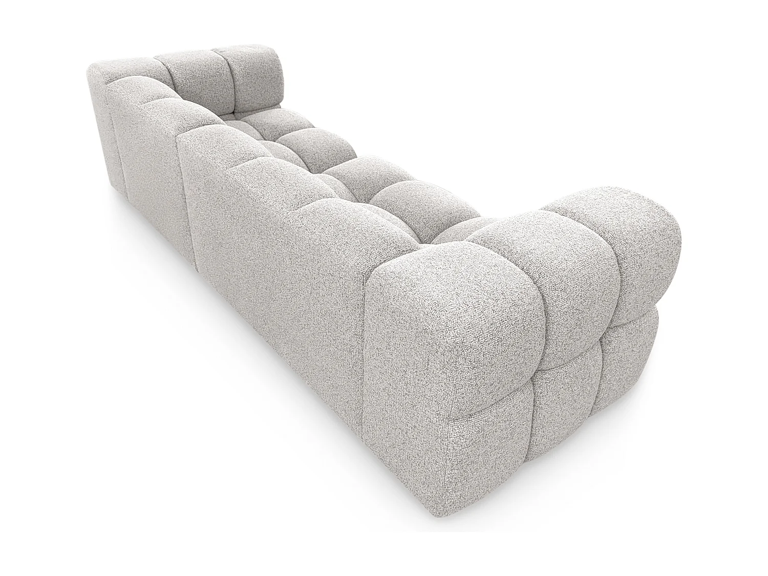 Design 4-Sitzer Sofa ALVERO 280 cm – Puente Beigegrau 09 – Strukturstoff Premium – HR-Schaum