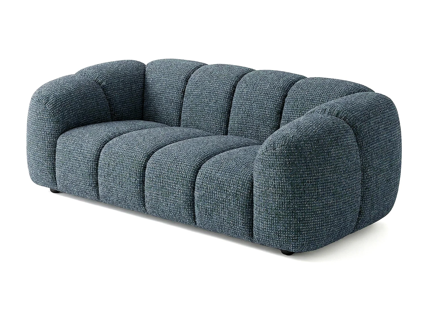 Design Sofa MALI 3-Sitzer Stoff Puente 39 Petrolblau – Cloud Design 240cm
