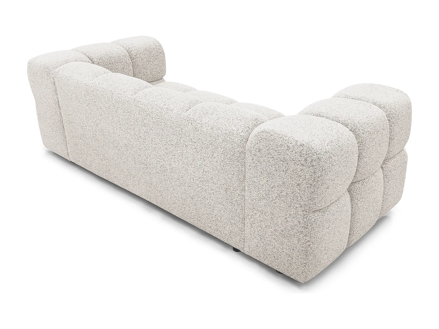 Design 3-Sitzer Sofa ALVERO 240 cm – Puente Beigegrau 09 – Strukturstoff Premium – HR-Schaum