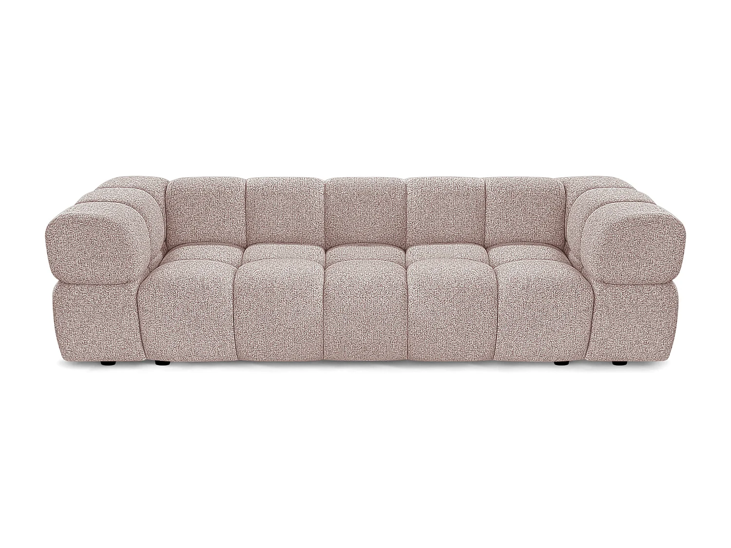 Design 4-Sitzer Sofa ALVERO 280 cm – Puente Altrosa 68 – Strukturstoff Premium – HR-Schaum