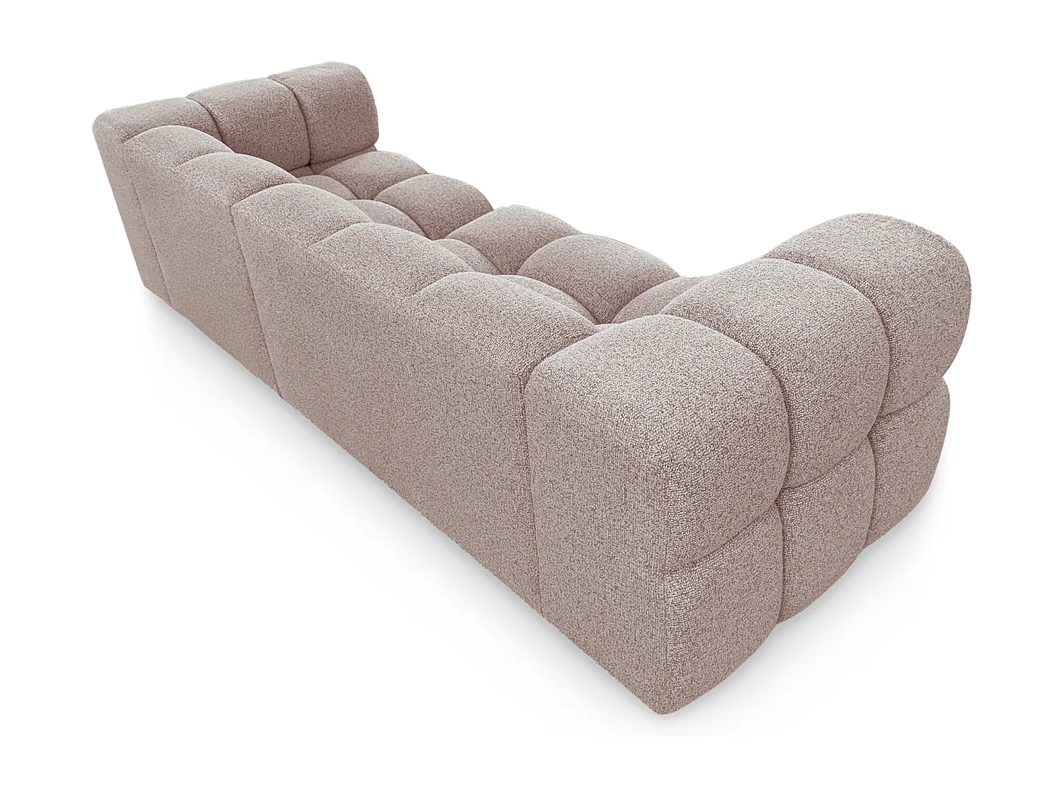 Design 4-Sitzer Sofa ALVERO 280 cm – Puente Altrosa 68 – Strukturstoff Premium – HR-Schaum