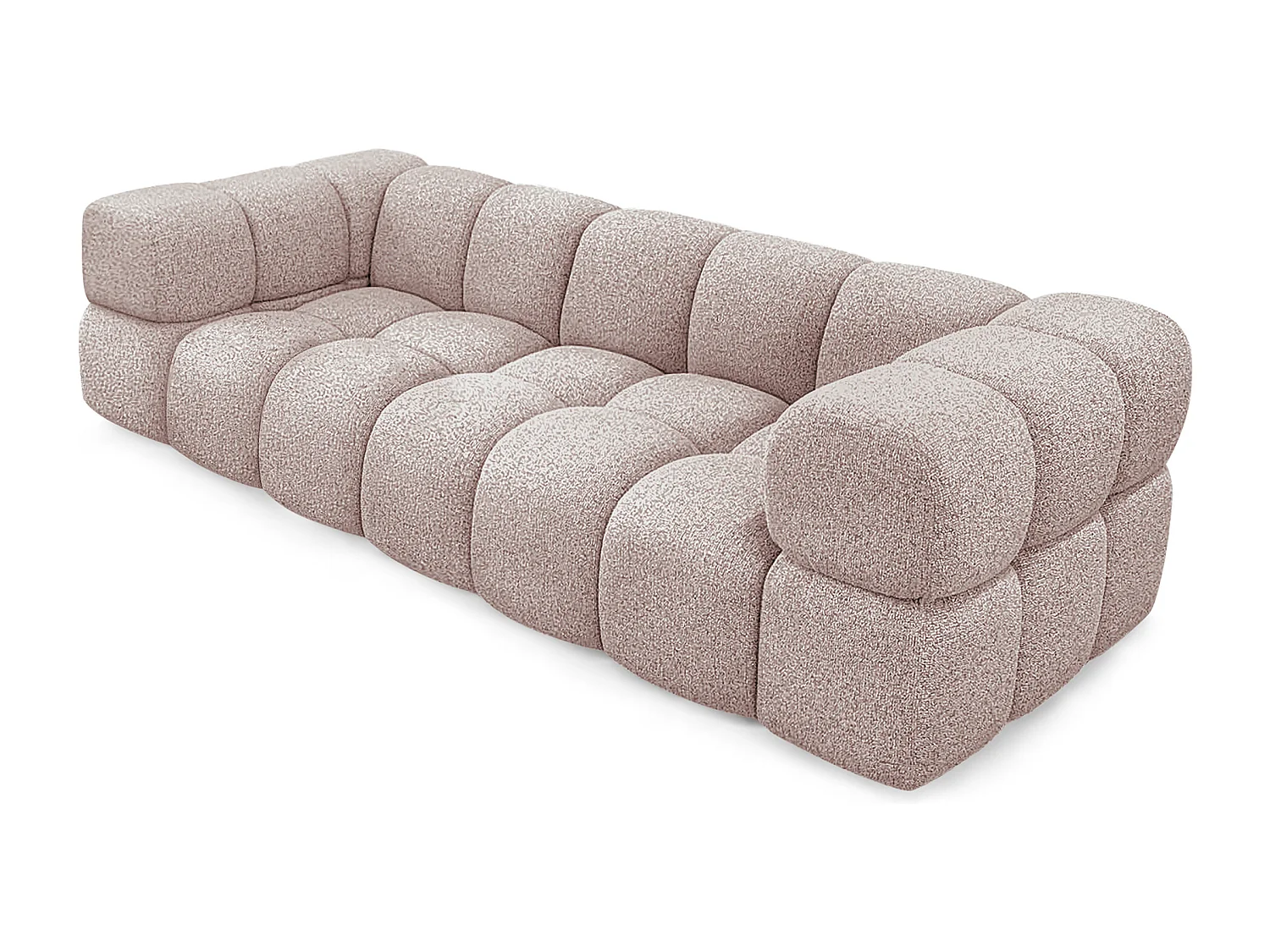 Design 4-Sitzer Sofa ALVERO 280 cm – Puente Altrosa 68 – Strukturstoff Premium – HR-Schaum