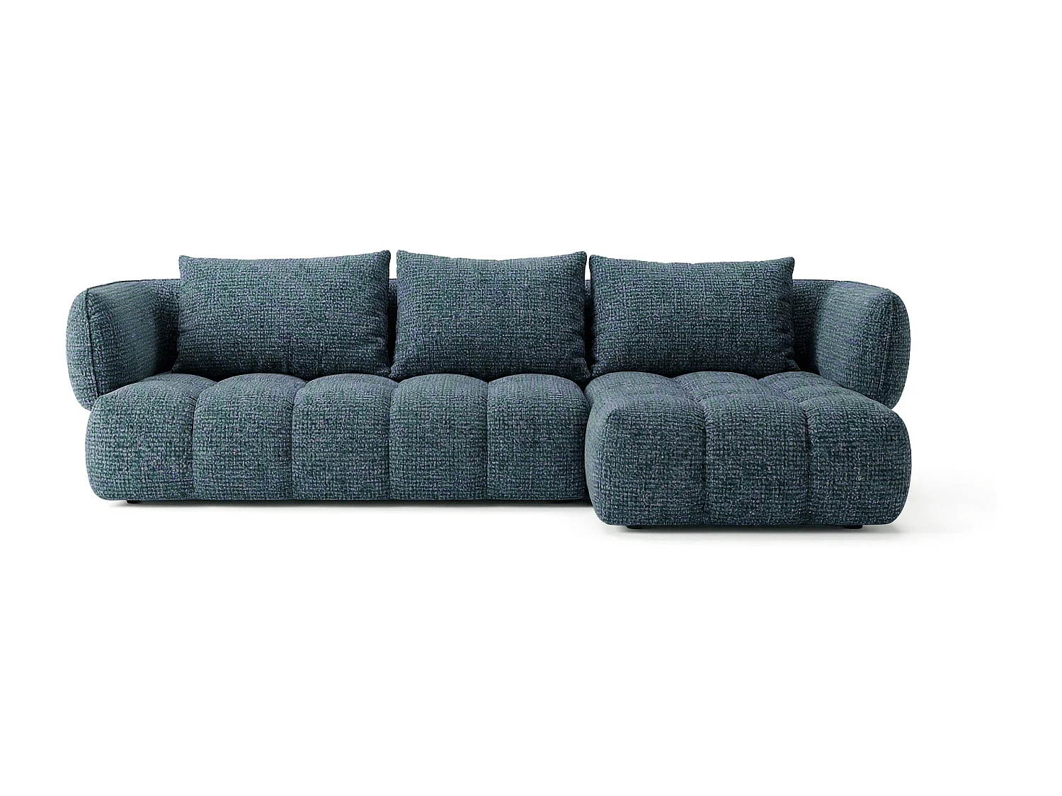 Lounge Ecksofa SAVIO - Puente 39 Petrolblau rechts - 250x168 cm - Design Sofa HR