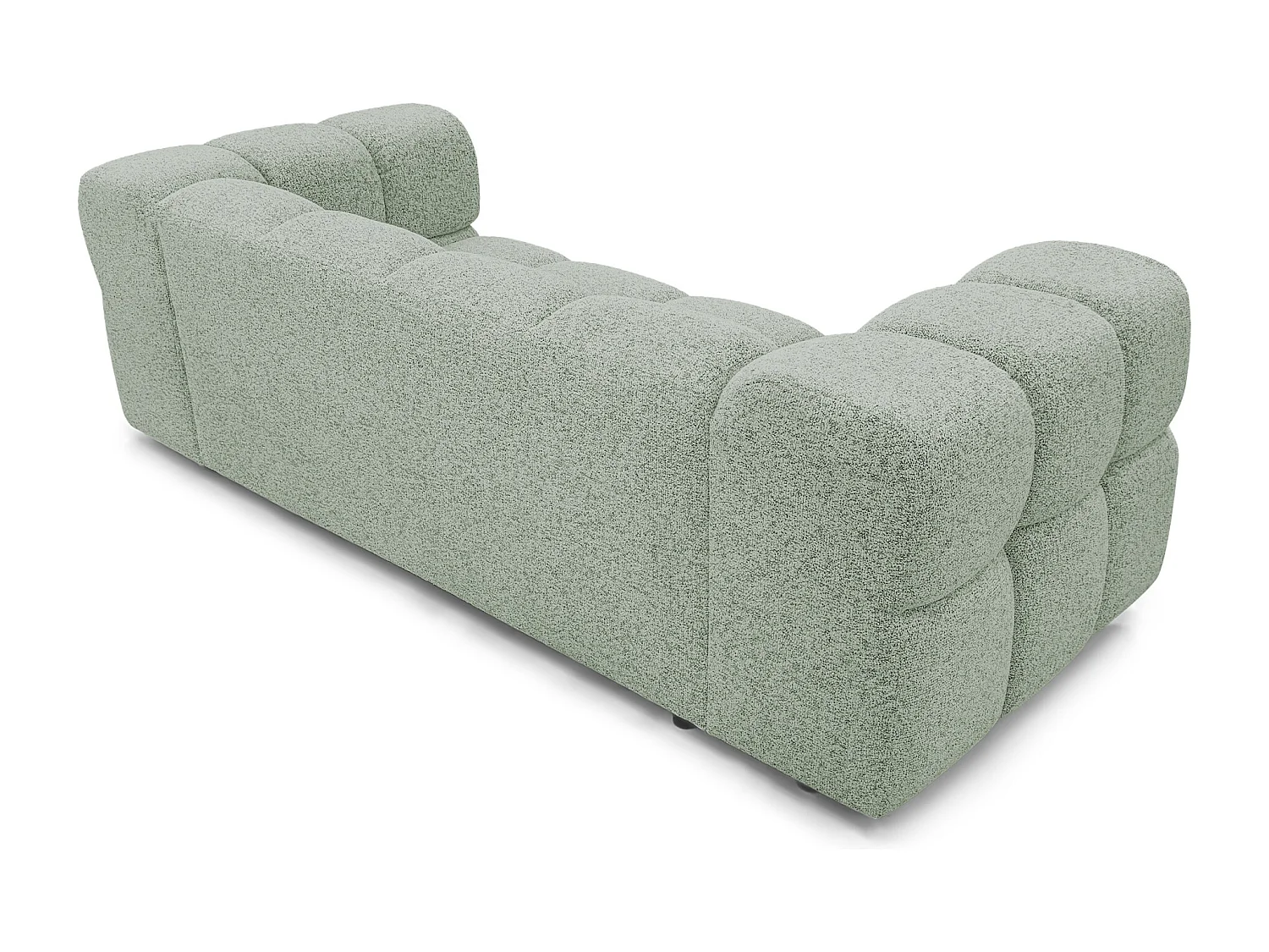 Design 3-Sitzer Sofa ALVERO 240 cm – Puente Salbeigrün 33– Strukturstoff Premium – HR-Schaum