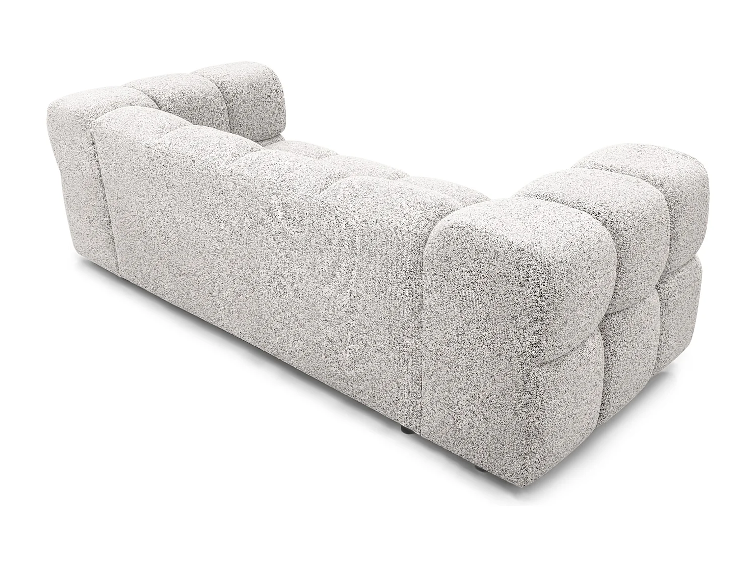 Design 3-Sitzer Sofa ALVERO 240 cm – Puente Hellgrau 06 – Strukturstoff Premium – HR-Schaum