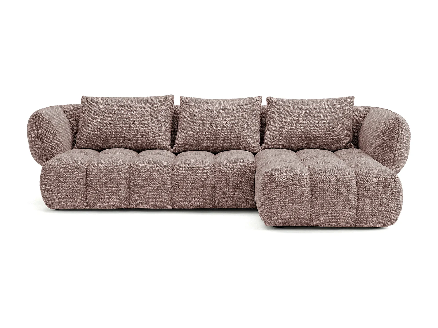 Lounge Ecksofa SAVIO - Puente 68 Altrosa rechts - 250x168 cm - Design Sofa HR