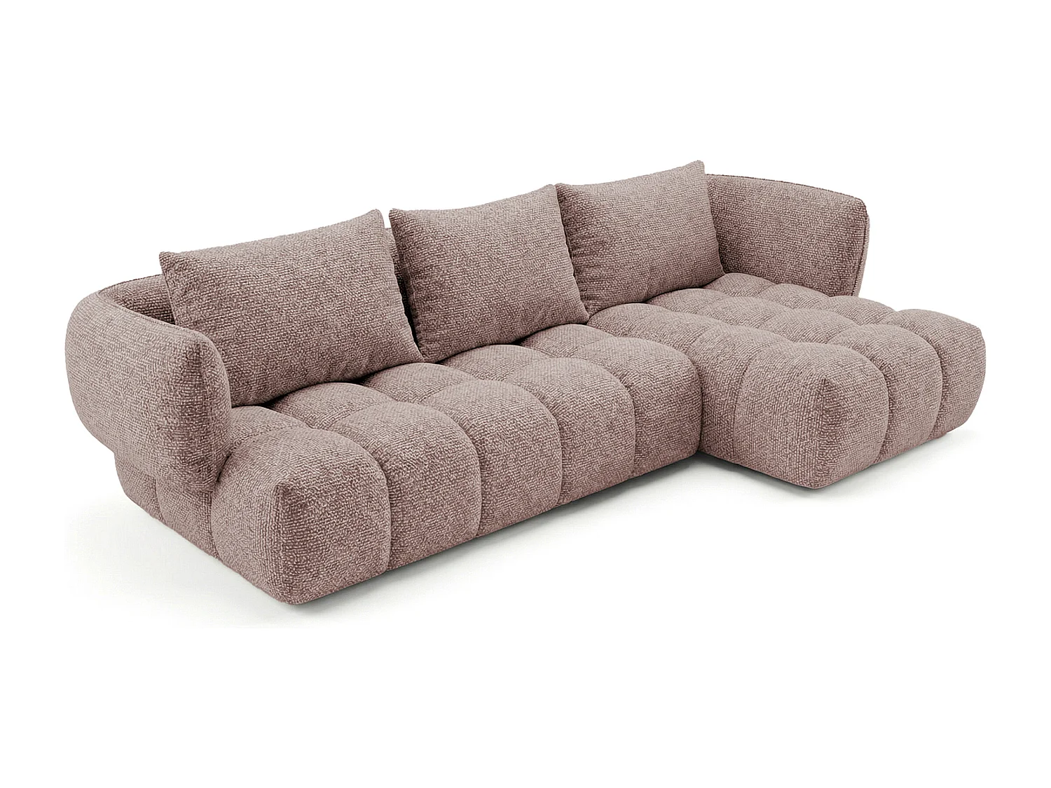 Lounge Ecksofa SAVIO - Puente 68 Altrosa rechts - 250x168 cm - Design Sofa HR