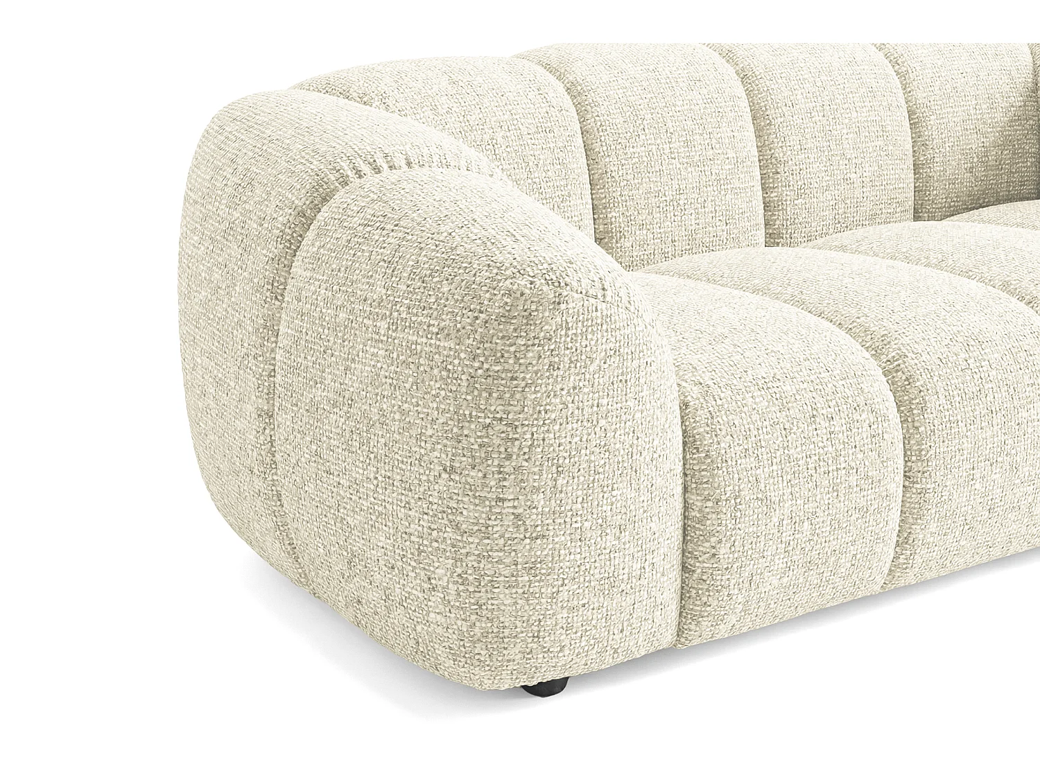 Design Sofa MALI 3-Sitzer Stoff Puente 03 Cremeweiß – Cloud Design 240cm