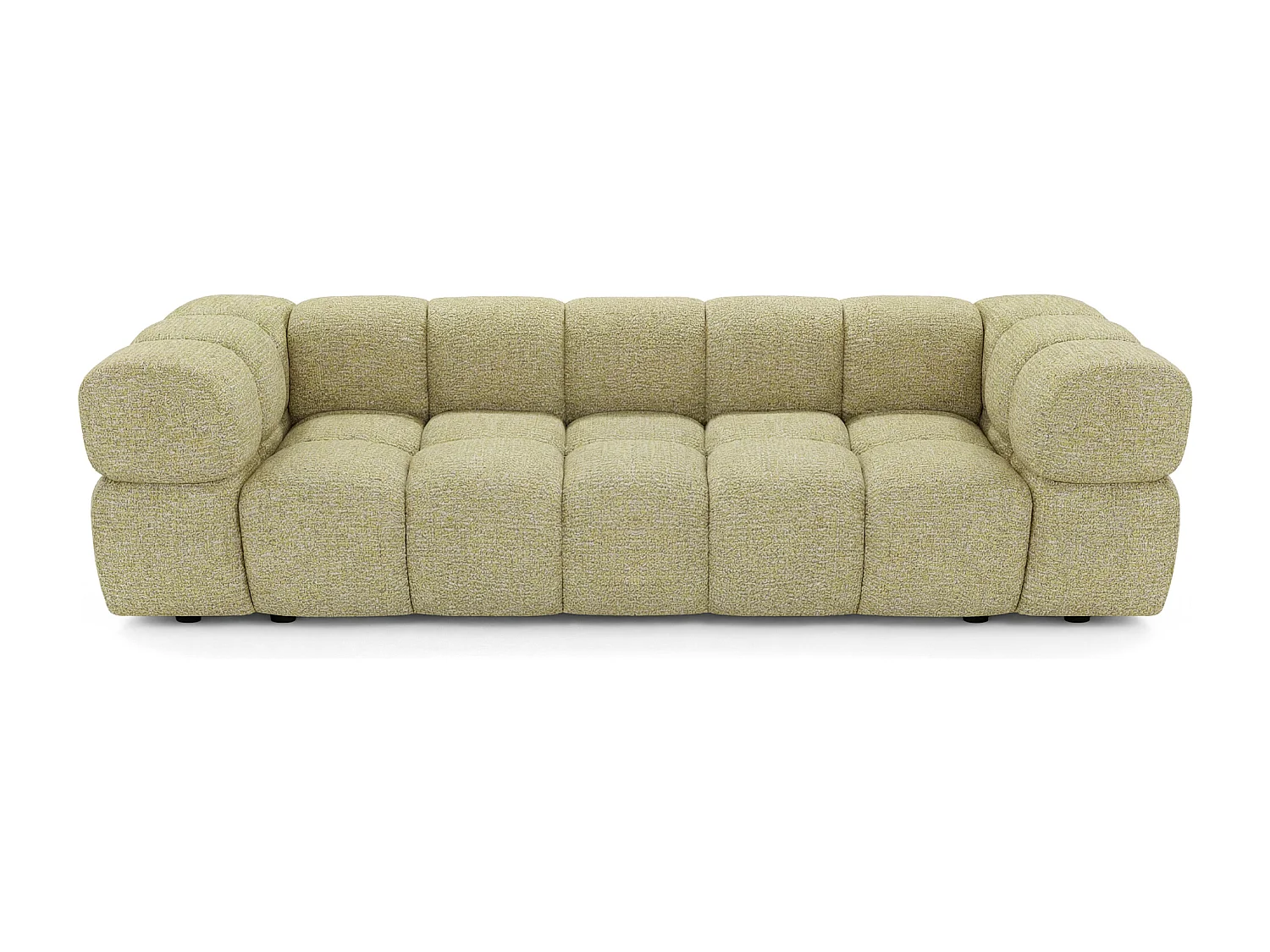 Design 4-Sitzer Sofa ALVERO 280 cm – Puente Senfgelb 41 – Strukturstoff Premium – HR-Schaum