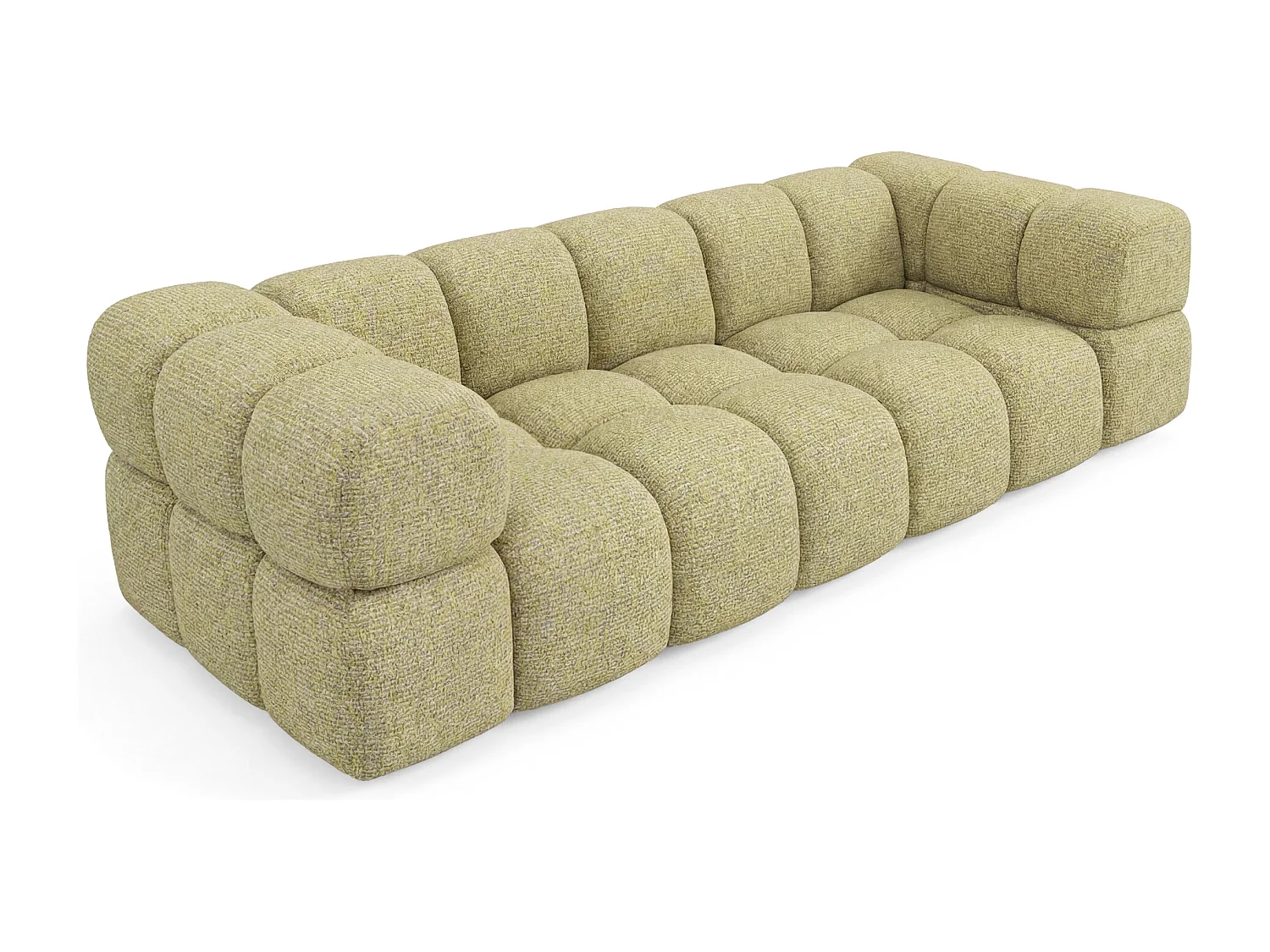Design 4-Sitzer Sofa ALVERO 280 cm – Puente Senfgelb 41 – Strukturstoff Premium – HR-Schaum