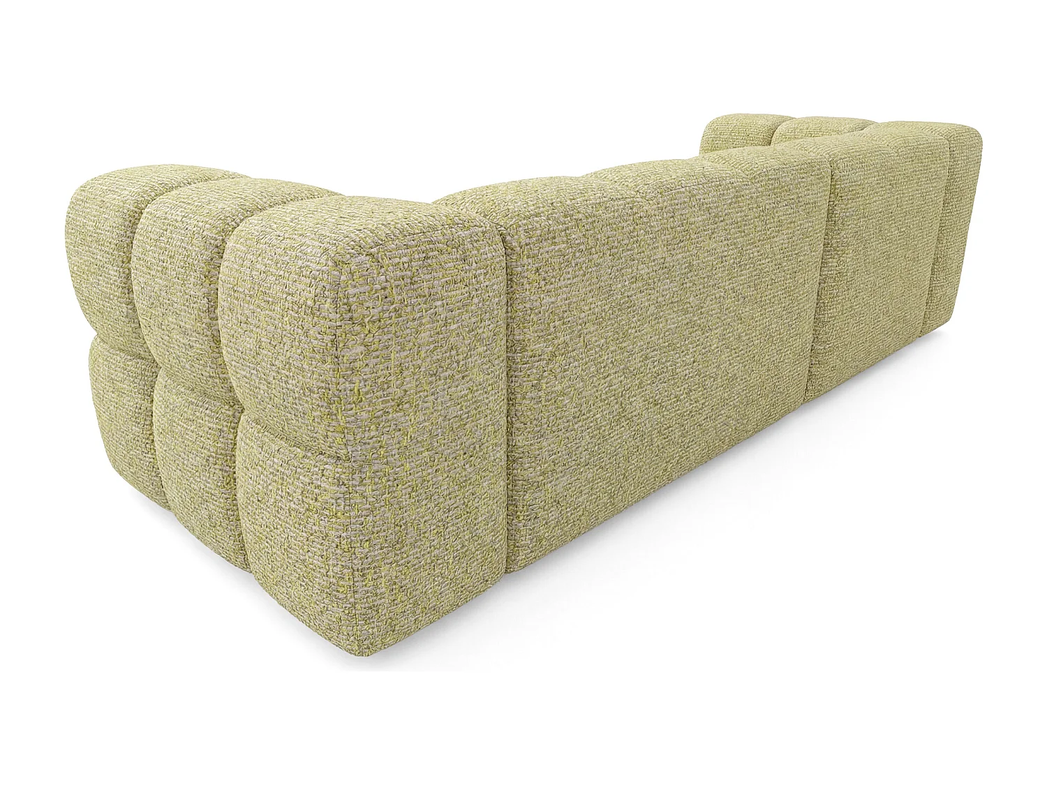 Design 4-Sitzer Sofa ALVERO 280 cm – Puente Senfgelb 41 – Strukturstoff Premium – HR-Schaum