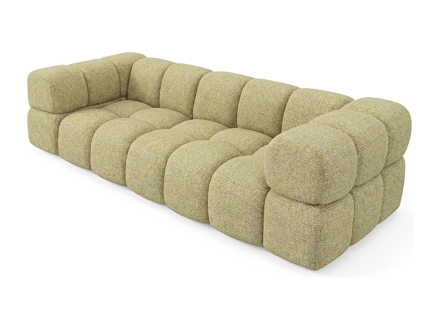 Design 4-Sitzer Sofa ALVERO 280 cm – Puente Senfgelb 41 – Strukturstoff Premium – HR-Schaum