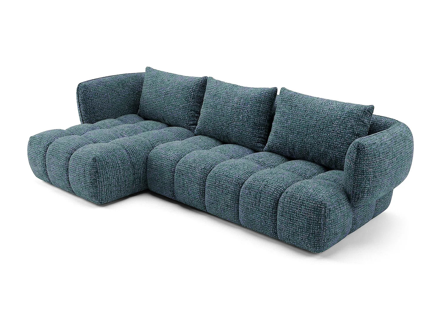 Lounge Ecksofa SAVIO - Puente 39 Petrolblau links - 250x168 cm - Design Sofa HR