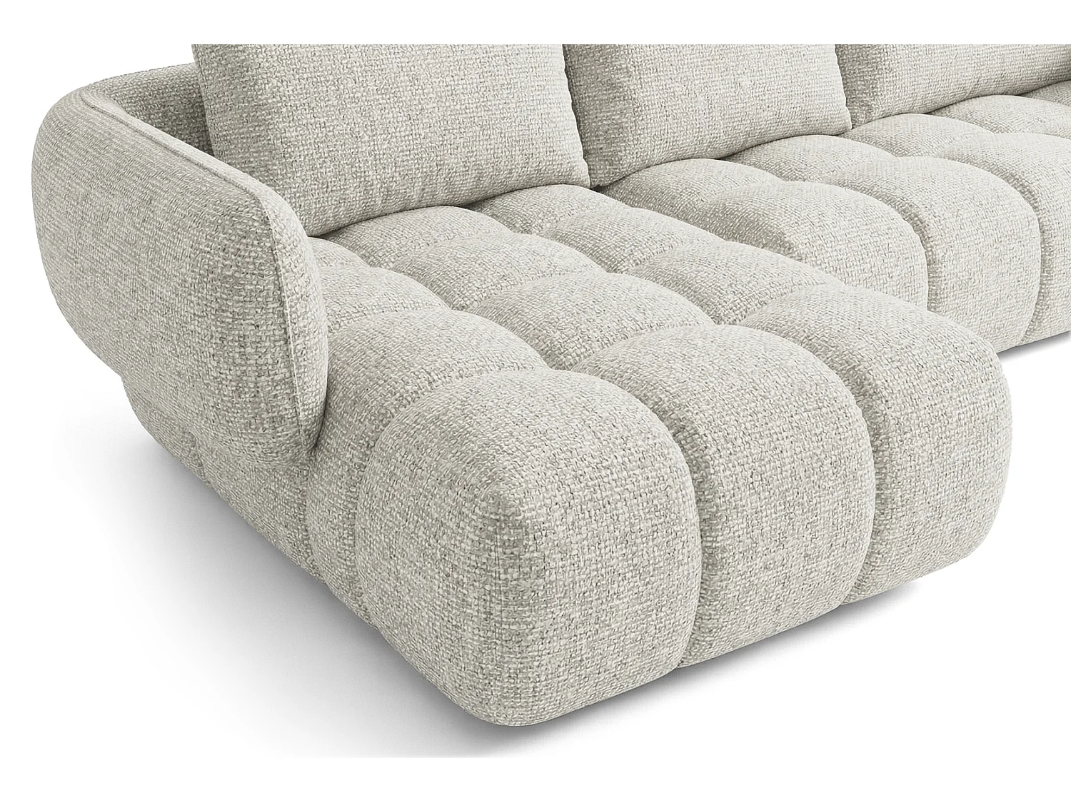 Lounge Ecksofa SAVIO - Puente 09 Beigegrau links - 250x168 cm - Design Sofa HR