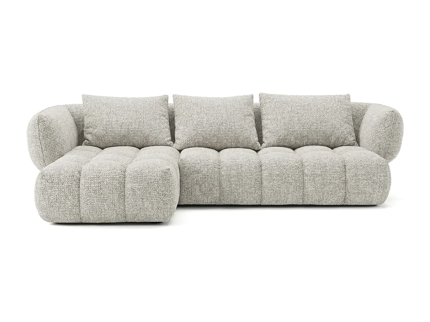 Lounge Ecksofa SAVIO - Puente 09 Beigegrau links - 250x168 cm - Design Sofa HR