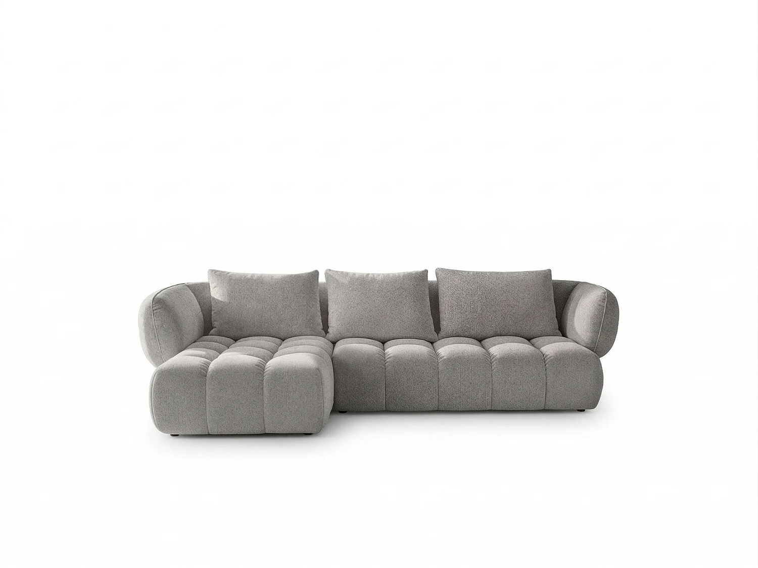 Lounge Ecksofa SAVIO - Puente 09 Beigegrau links - 250x168 cm - Design Sofa HR