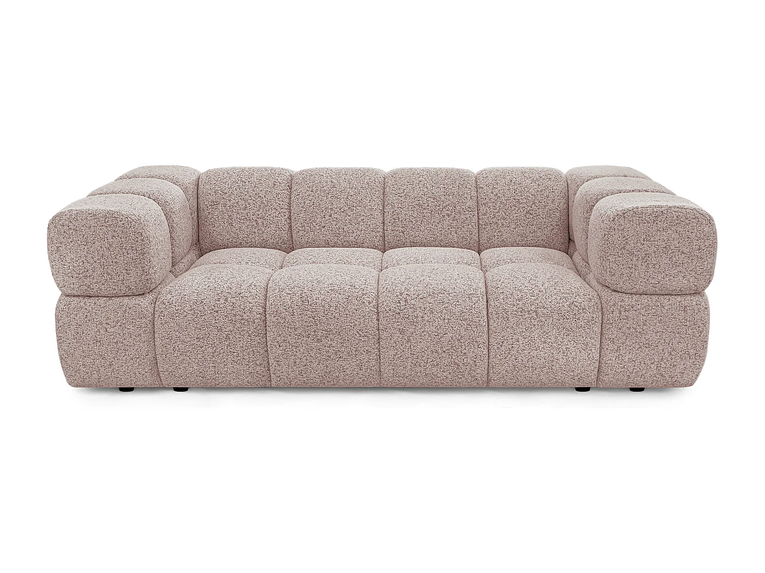 Design 3-Sitzer Sofa ALVERO 240 cm – Puente Altrosa 68 – Strukturstoff Premium – HR-Schaum