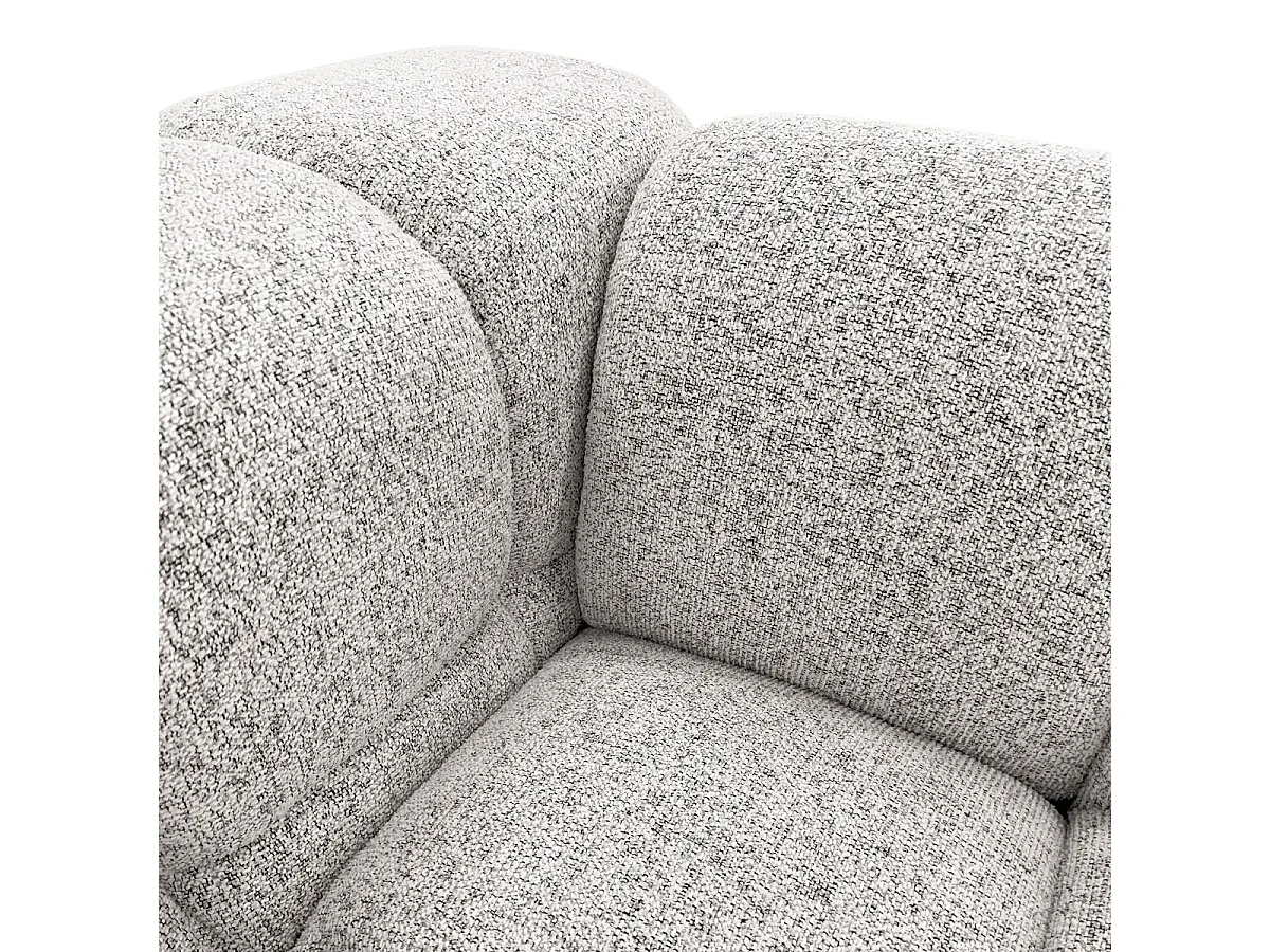 Design 3-Sitzer Sofa ALVERO 240 cm – Puente Petrolblau 39 – Strukturstoff Premium – HR-Schaum