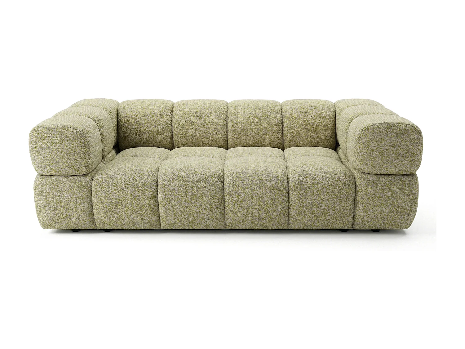 Design 3-Sitzer Sofa ALVERO 240 cm – Puente Senfgelb 41– Strukturstoff Premium – HR-Schaum