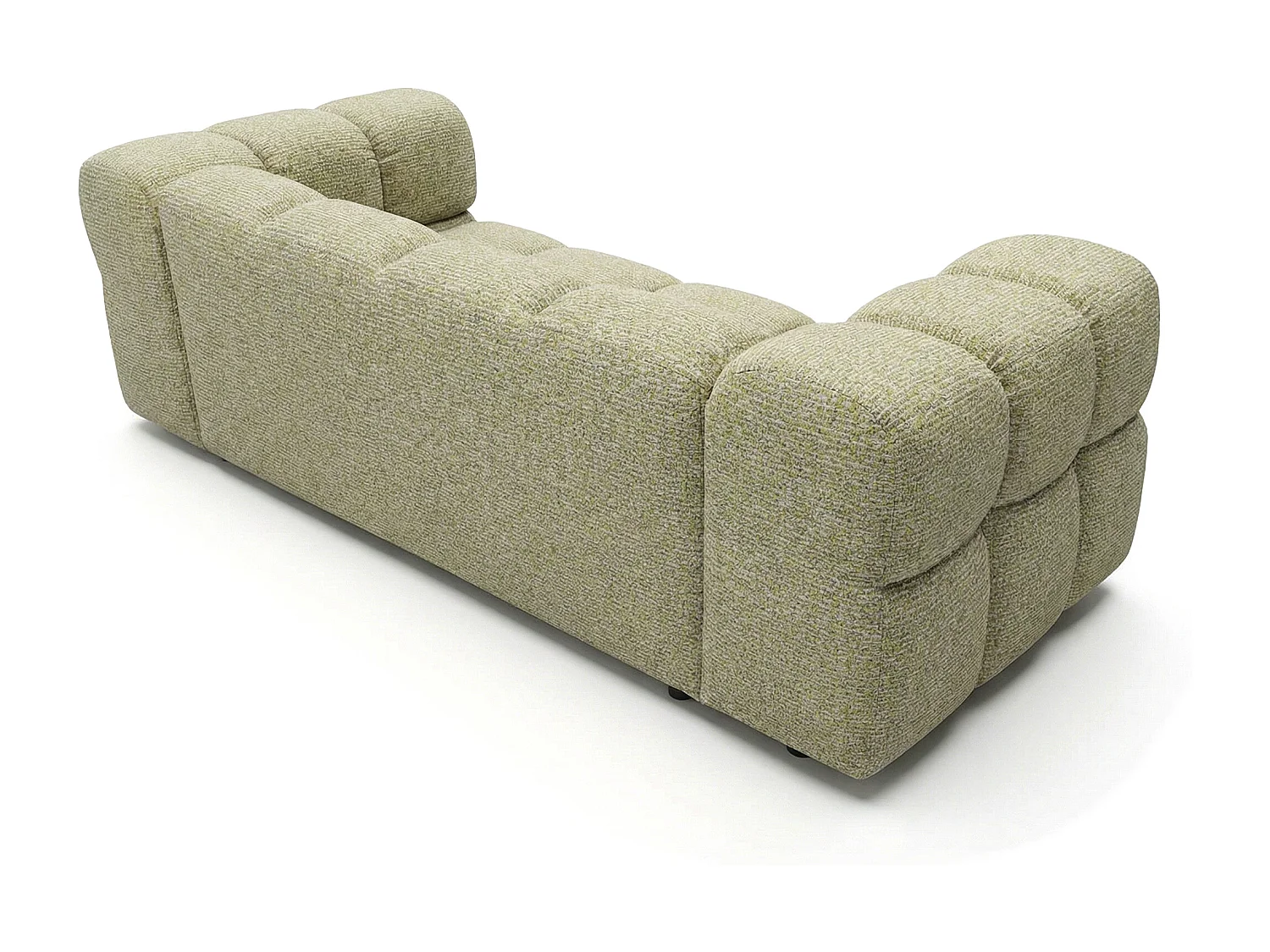 Design 3-Sitzer Sofa ALVERO 240 cm – Puente Senfgelb 41– Strukturstoff Premium – HR-Schaum