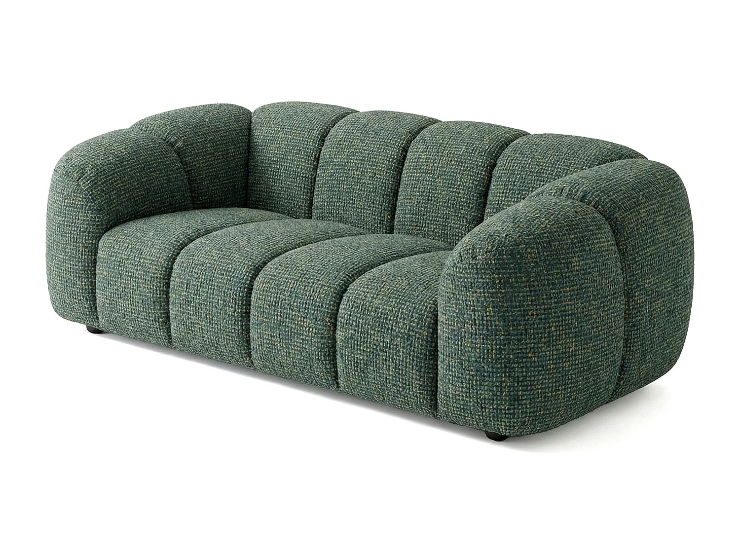 Design Sofa MALI 3-Sitzer Stoff Puente 37 Dunkelgrün – Cloud Design 240cm