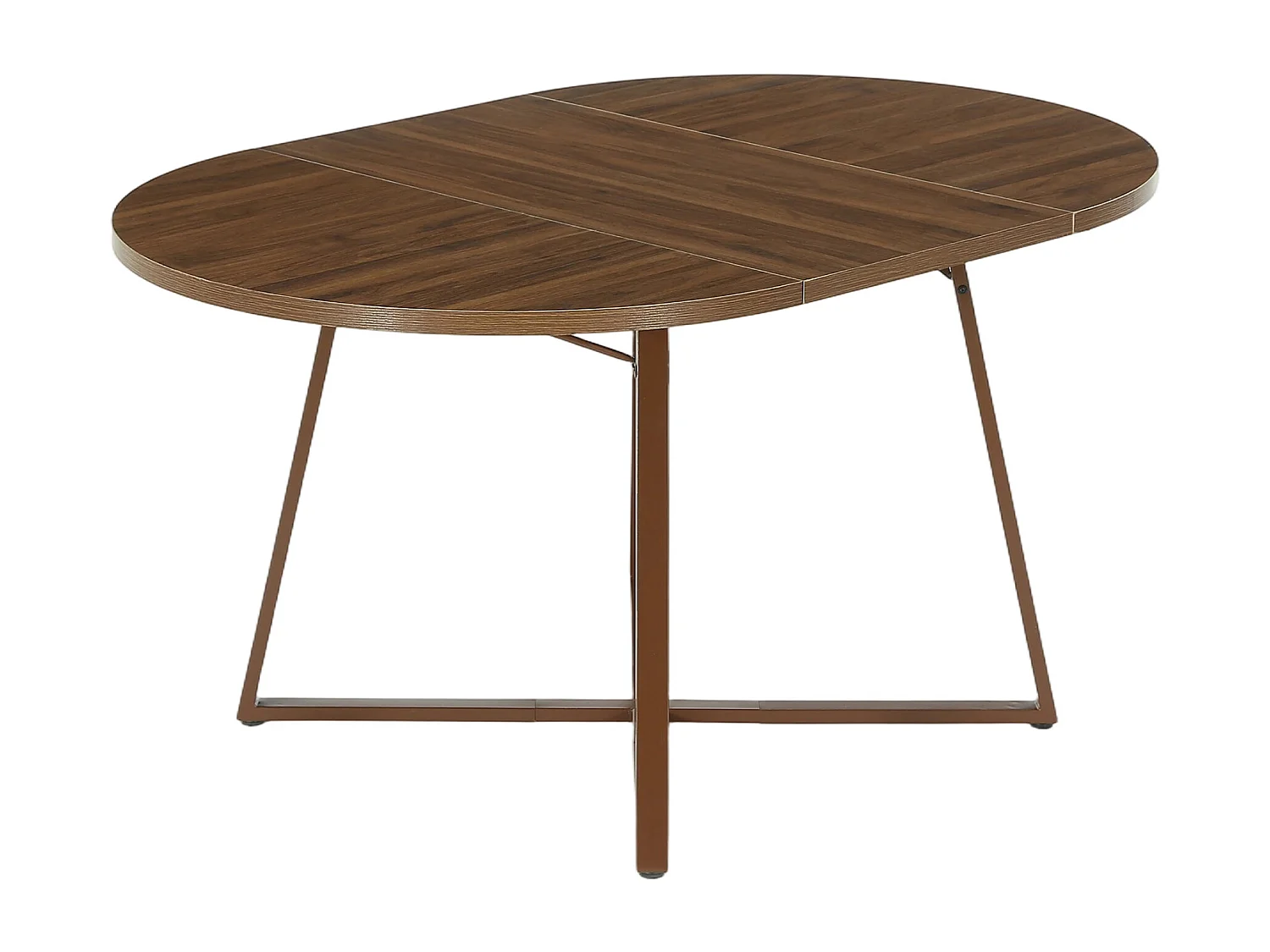 Mesa de Jantar Oval, Mesa de Jantar Moderna para 4-6 Pessoas em Espaço Pequeno (apenas a mesa)