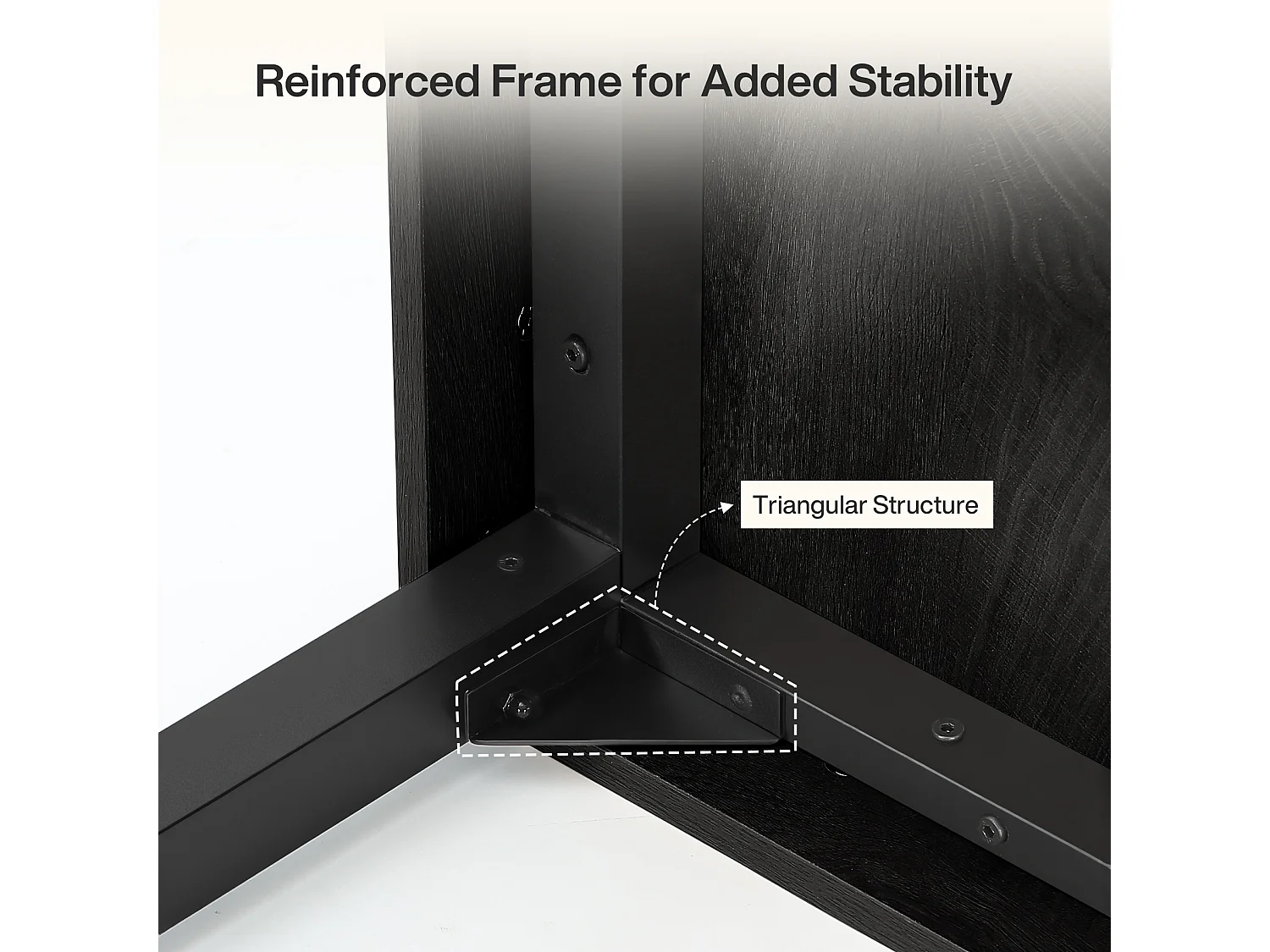 Table de salle à manger de style campagnard pour 4 à 6 personnes, 140 cm, rectangulaire, noire.