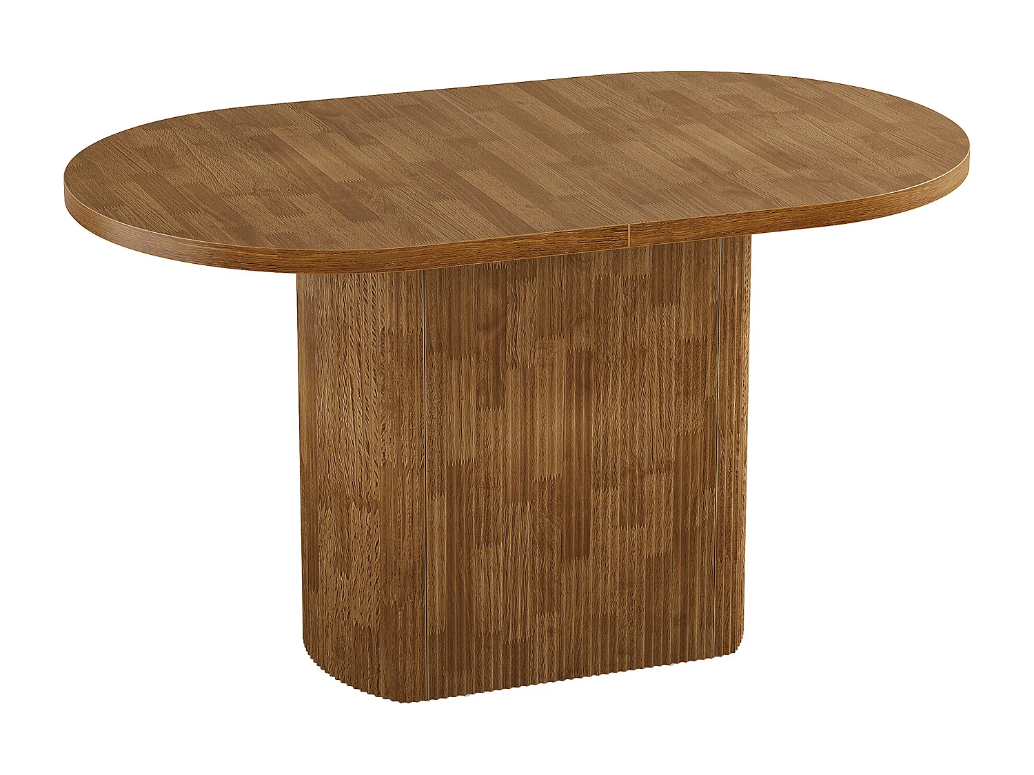 Mesa de jantar oval de 120cm para sala de jantar doméstica, mesa de cozinha rústica com base para 4 pessoas