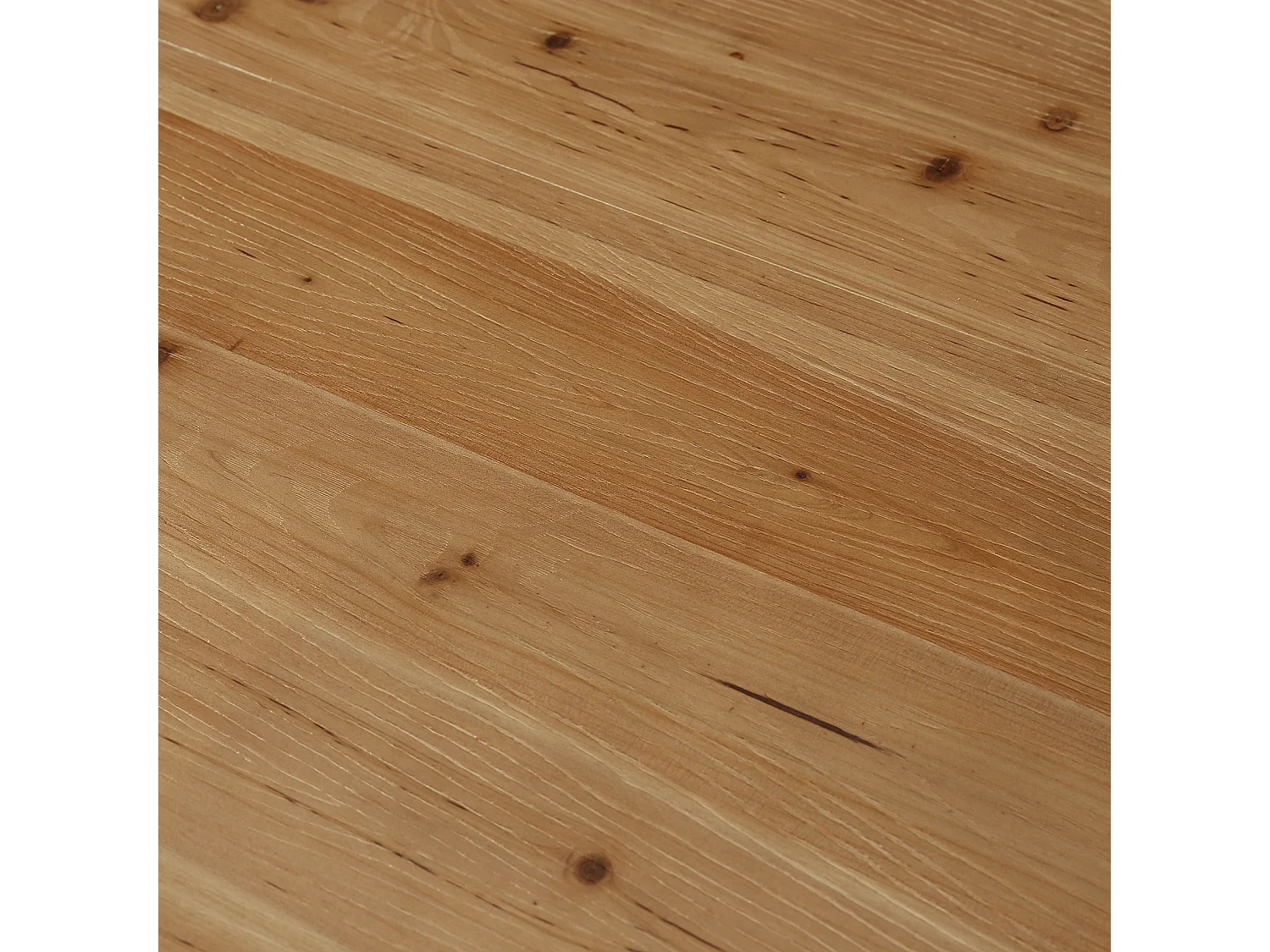 Table de salle à manger ronde en bois massif pour 4 personnes, petite table de cuisine ronde avec plateau épais et pied central robuste