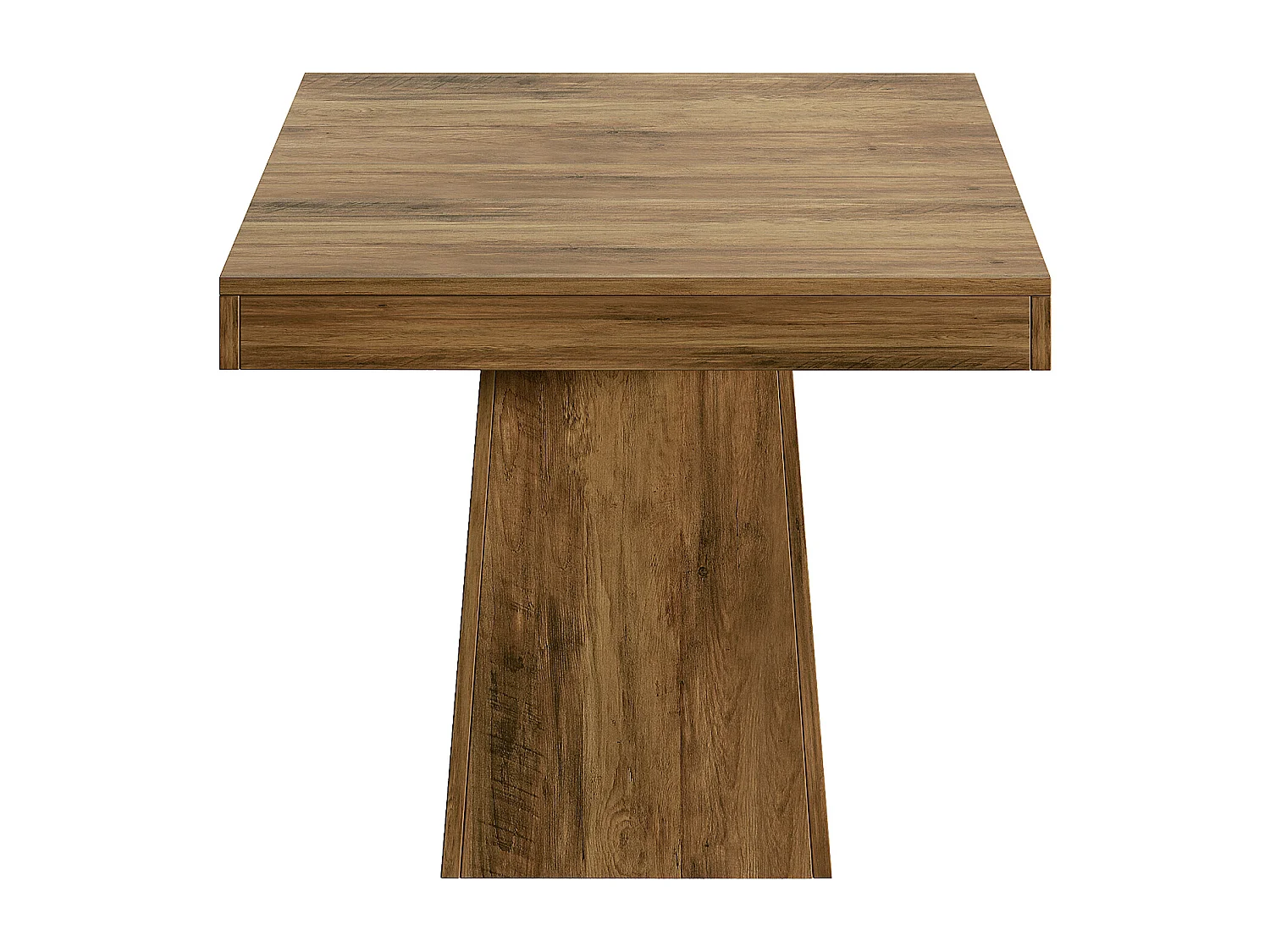 Table de salle à manger carrée pour 4 personnes, table de cuisine de 80 cm, petite table avec pied central robuste