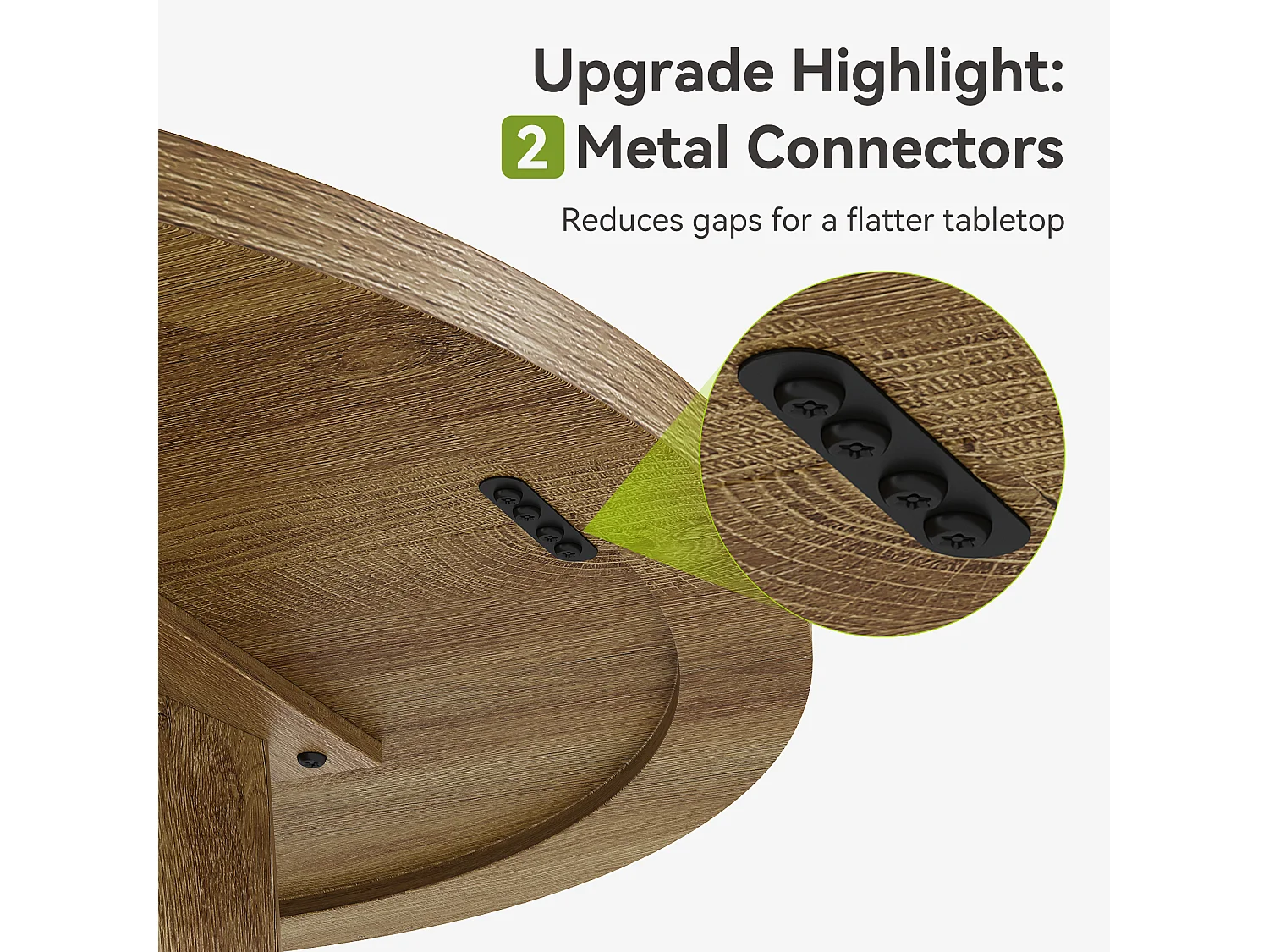 Table de salle à manger ronde pour 4 personnes, table de cuisine de style campagnard de 80 cm avec pied central robuste