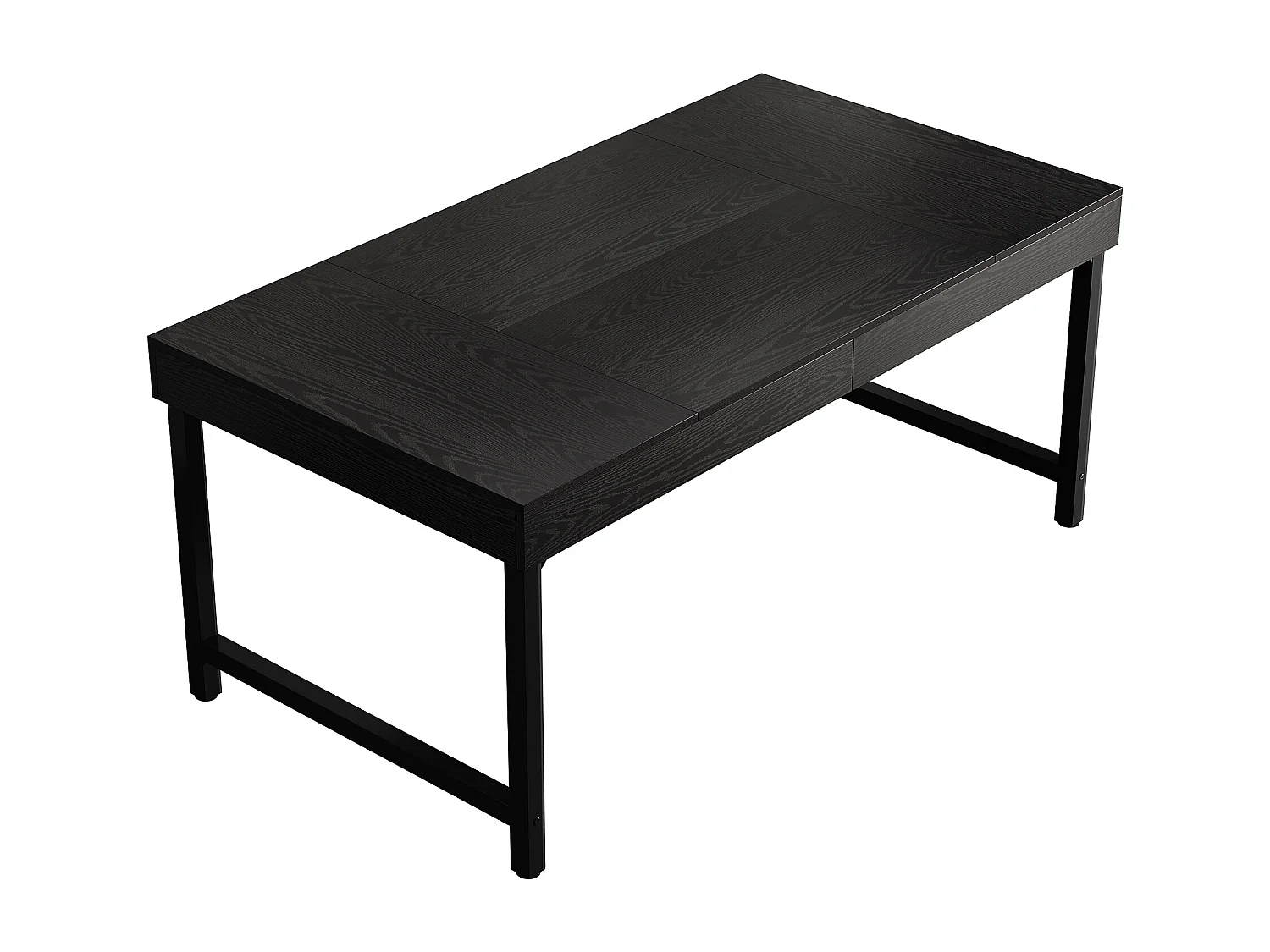 Bureau de direction de 140 cm pour bureau à domicile, bureau d'ordinateur portable rustique et simple avec pieds en métal robustes