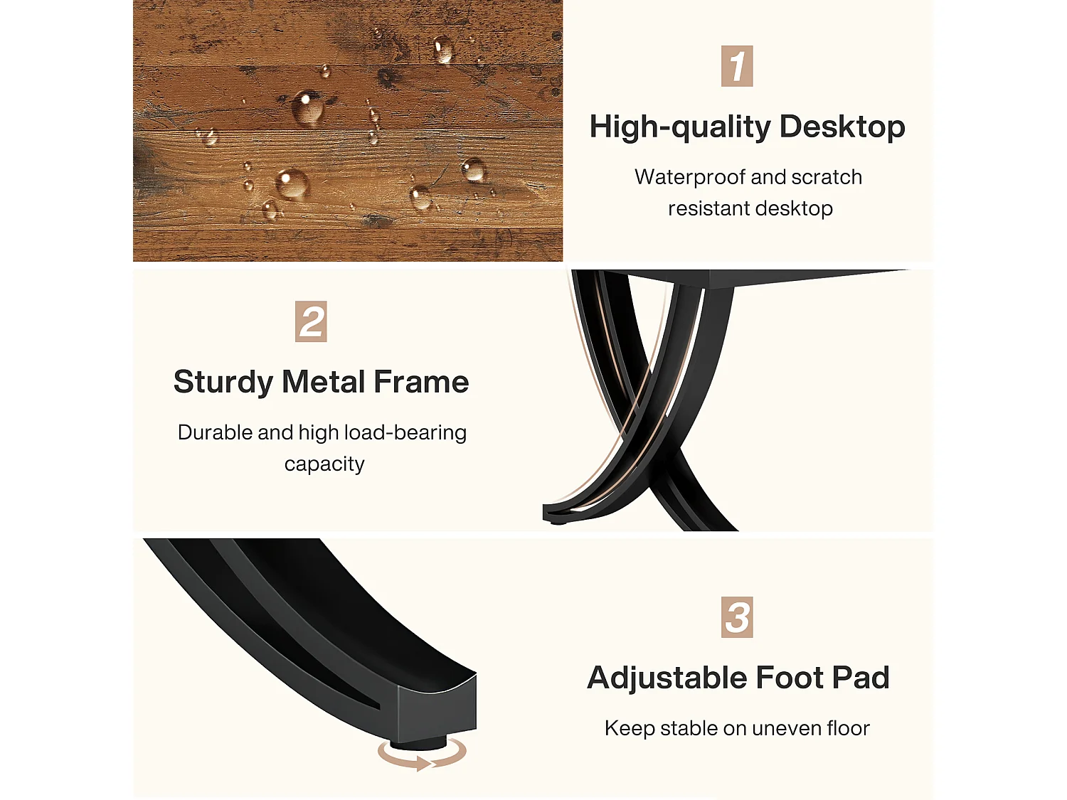 Bureau voor twee personen, extra lang bureau van 200 cm, groot tweepersoonsbureau