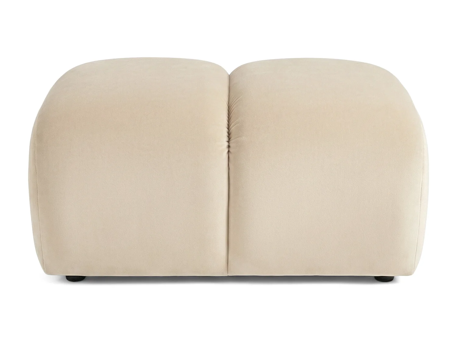 Lounge Hocker SAVIO – Stoff Puente 39 Petrolblau – 90x70 cm – Design Sitzpouf mit Premium HR-Komfort