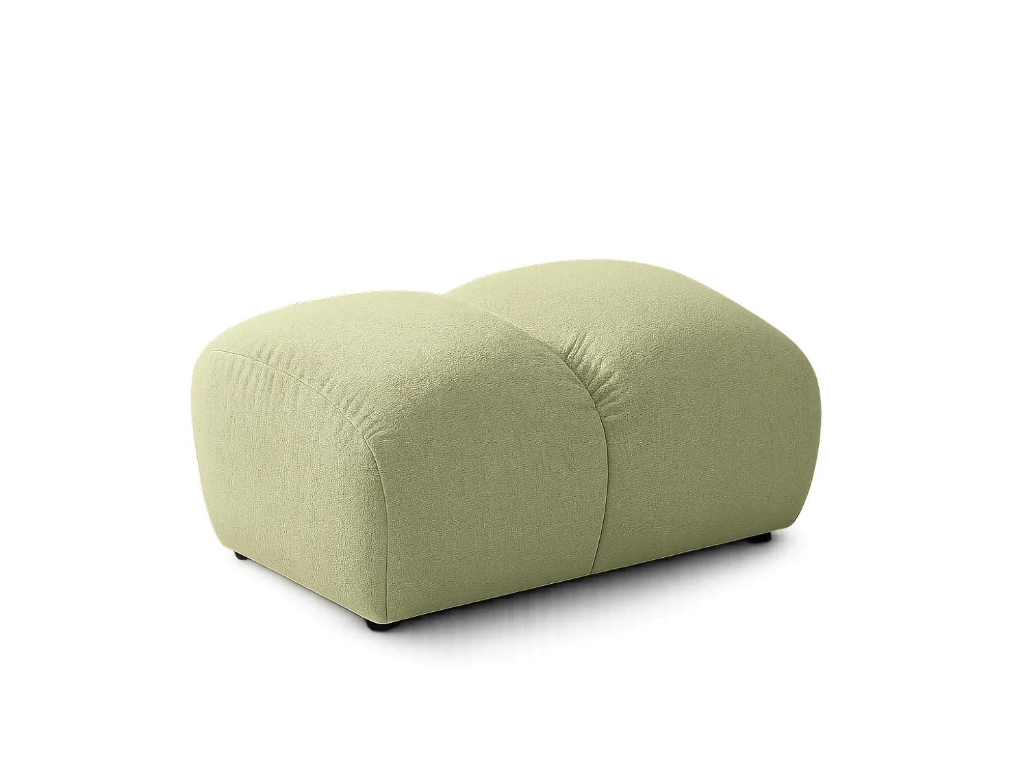 Lounge Hocker SAVIO – Stoff Puente 41 Senfgelb– 90x70 cm – Design Sitzpouf mit Premium HR-Komfort