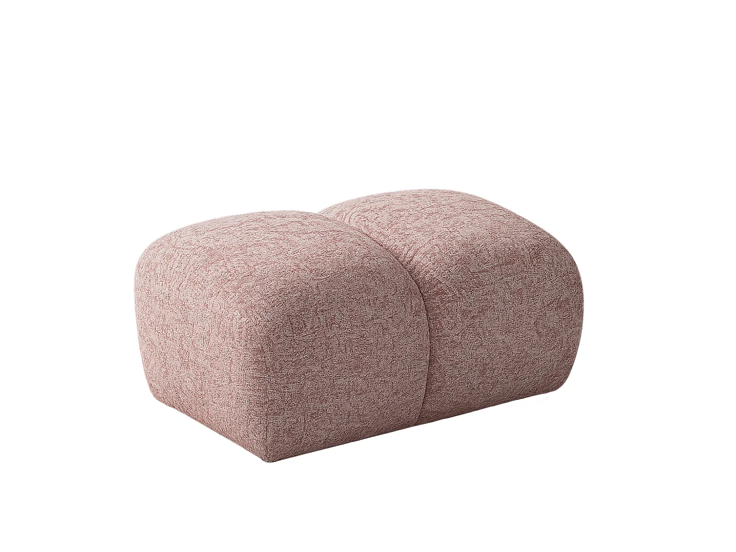 Lounge Hocker SAVIO – Stoff Puente 68 Altrosa – 90x70 cm – Design Sitzpouf mit Premium HR-Komfort