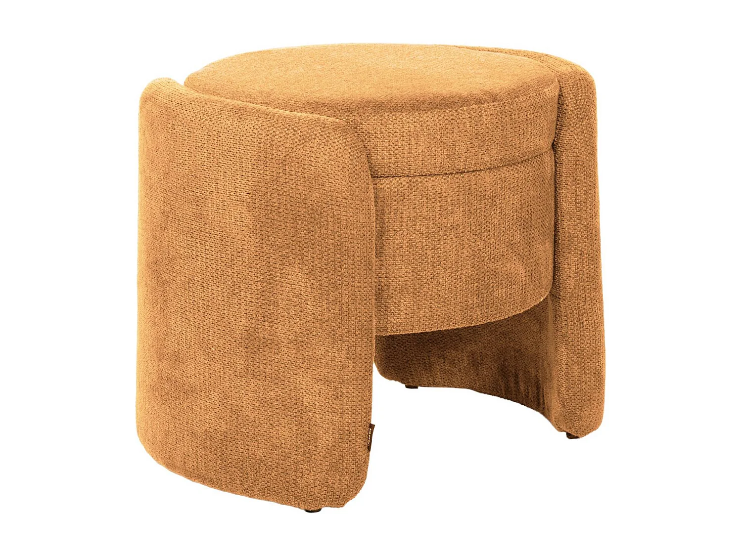 Tabouret coffre contemporain tissu rouille. L 53 x P 43 x H 45cm - Kalo