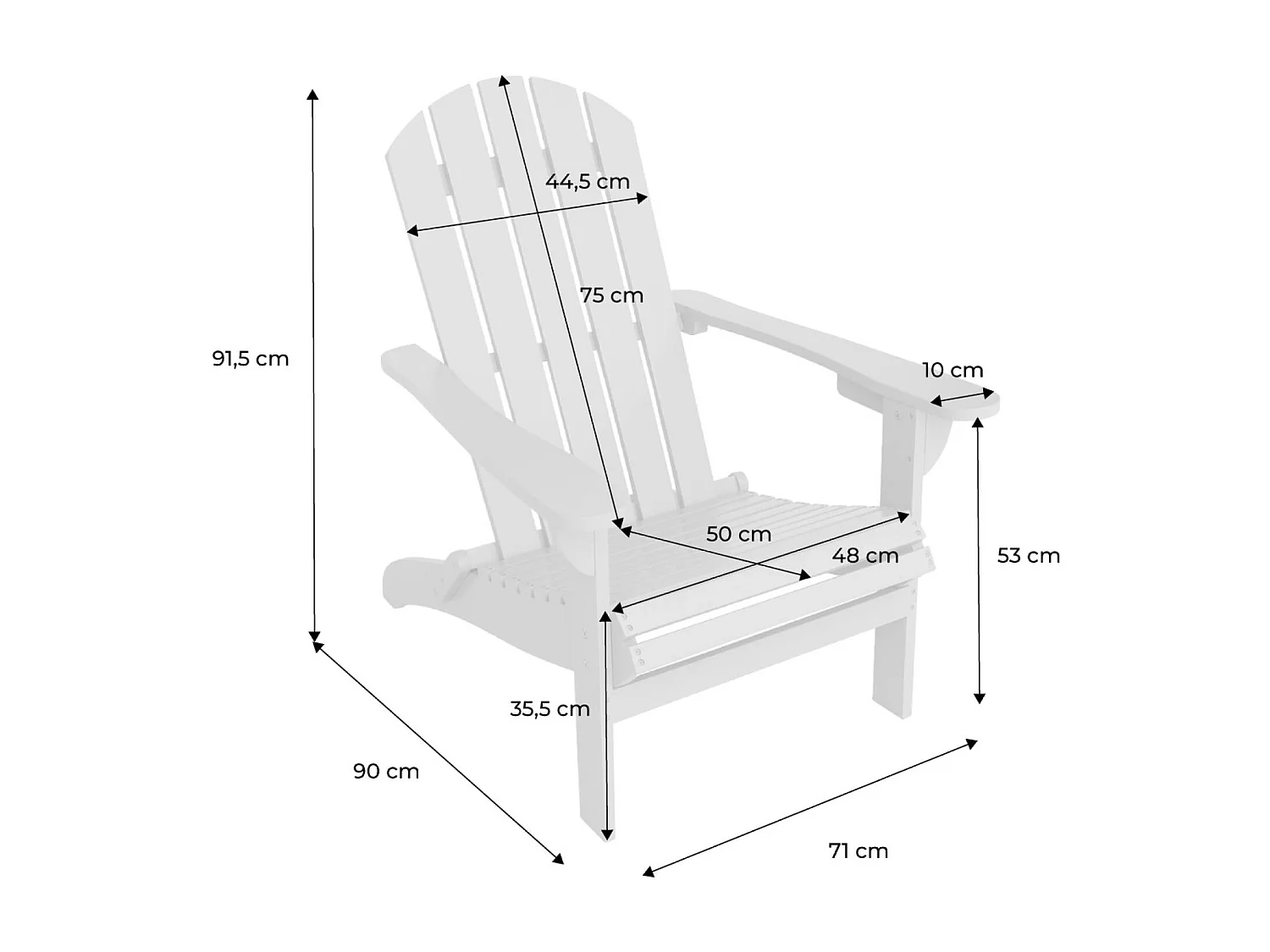Sillón de madera de acacia con reposabrazos verde kaki