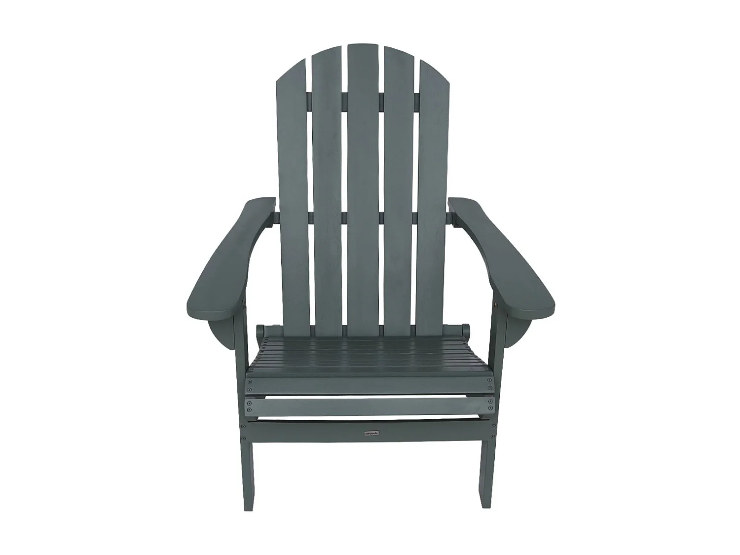 Sillón de madera de acacia con reposabrazos verde kaki