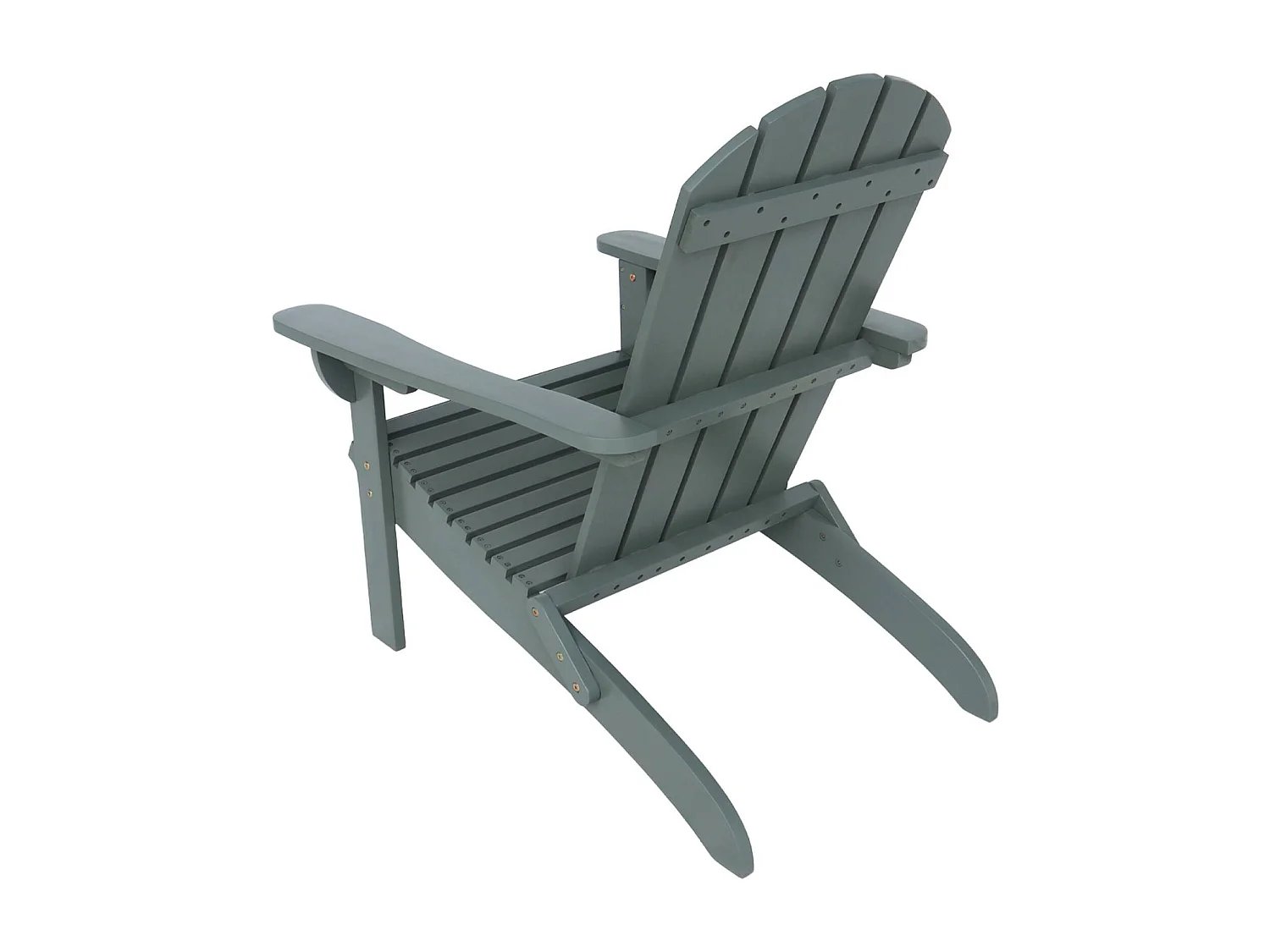 Sillón de madera de acacia con reposabrazos verde kaki