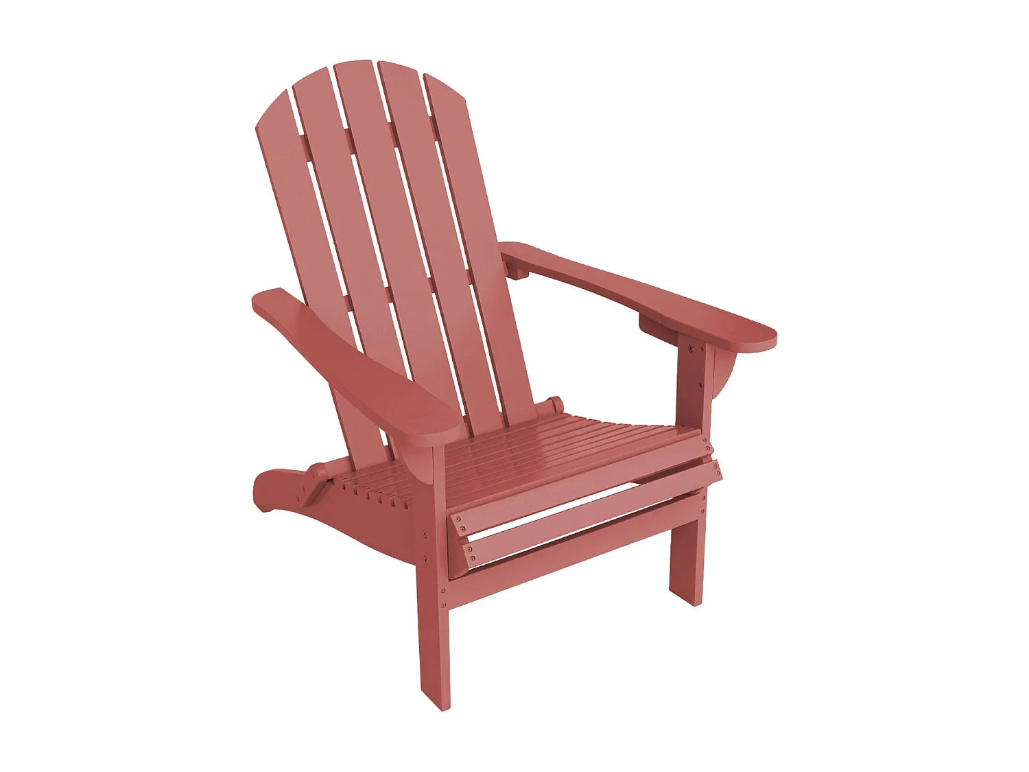 Fauteuil adirondack terracotta en bois d'acacia avec accoudoirs KERINA. plusieurs coloris. 90 x 71 x 91.5 cm