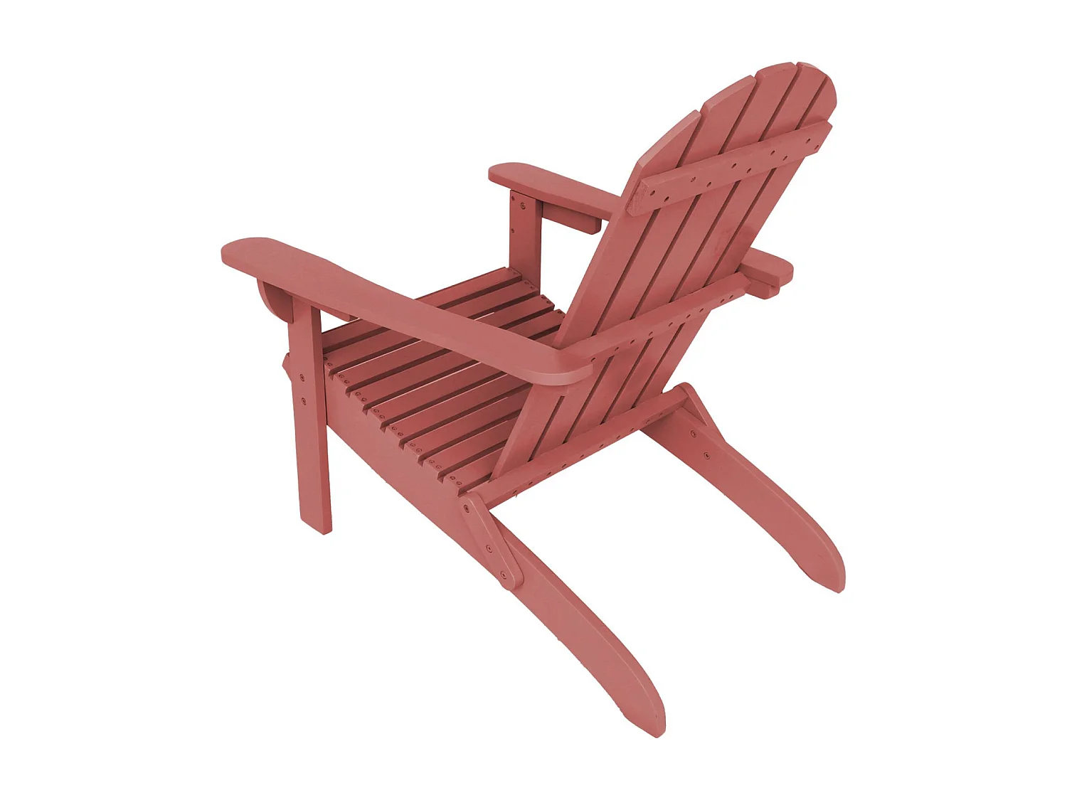 Fauteuil adirondack terracotta en bois d'acacia avec accoudoirs KERINA. plusieurs coloris. 90 x 71 x 91.5 cm