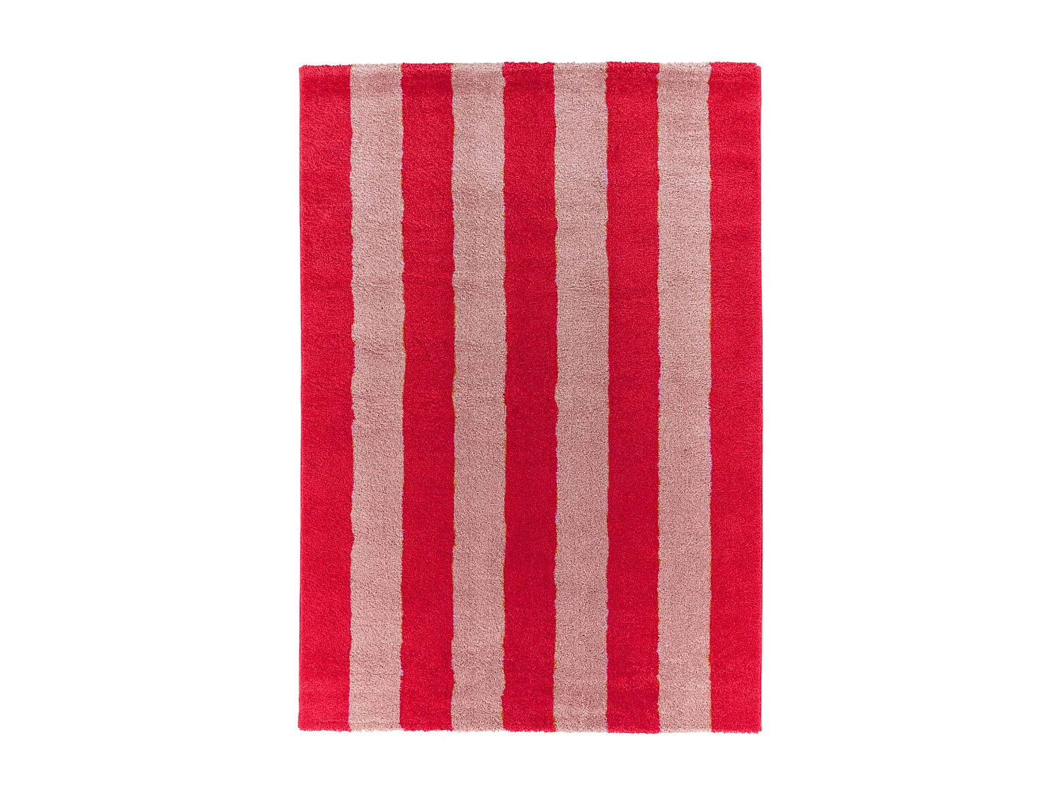 Tapis intérieur rayures rouge et rose 160x230cm - Pablo