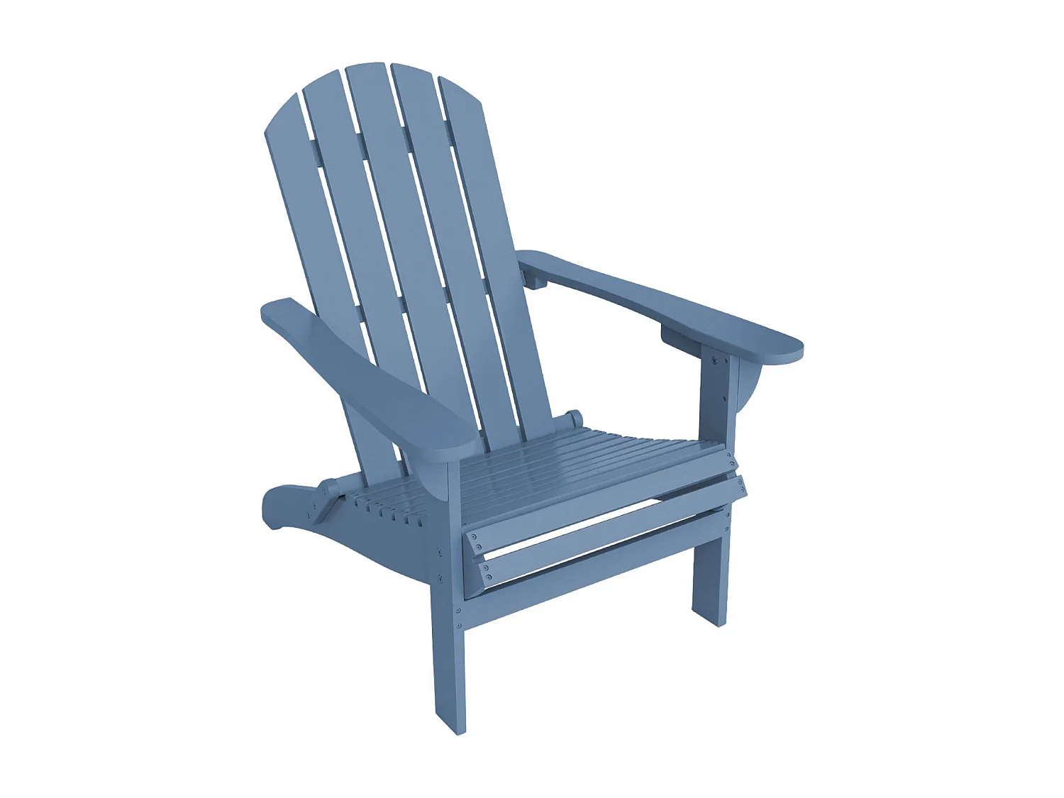 Fauteuil adirondack bleu en bois d'acacia avec accoudoirs KERINA. plusieurs coloris. 90 x 71 x 91.5 cm