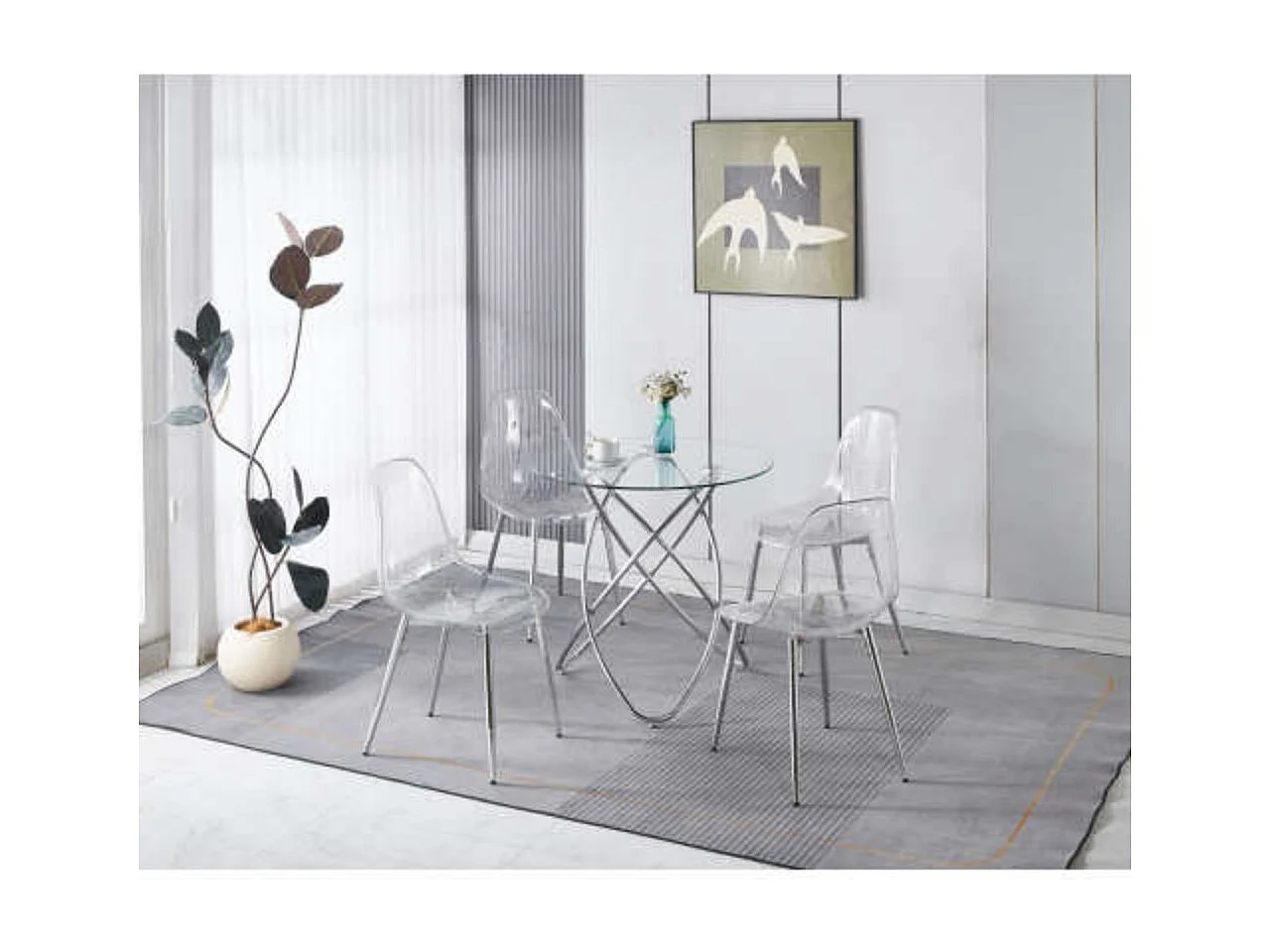 1+4 pour ensemble de repas 5 pièces 1 table + 4 chaises