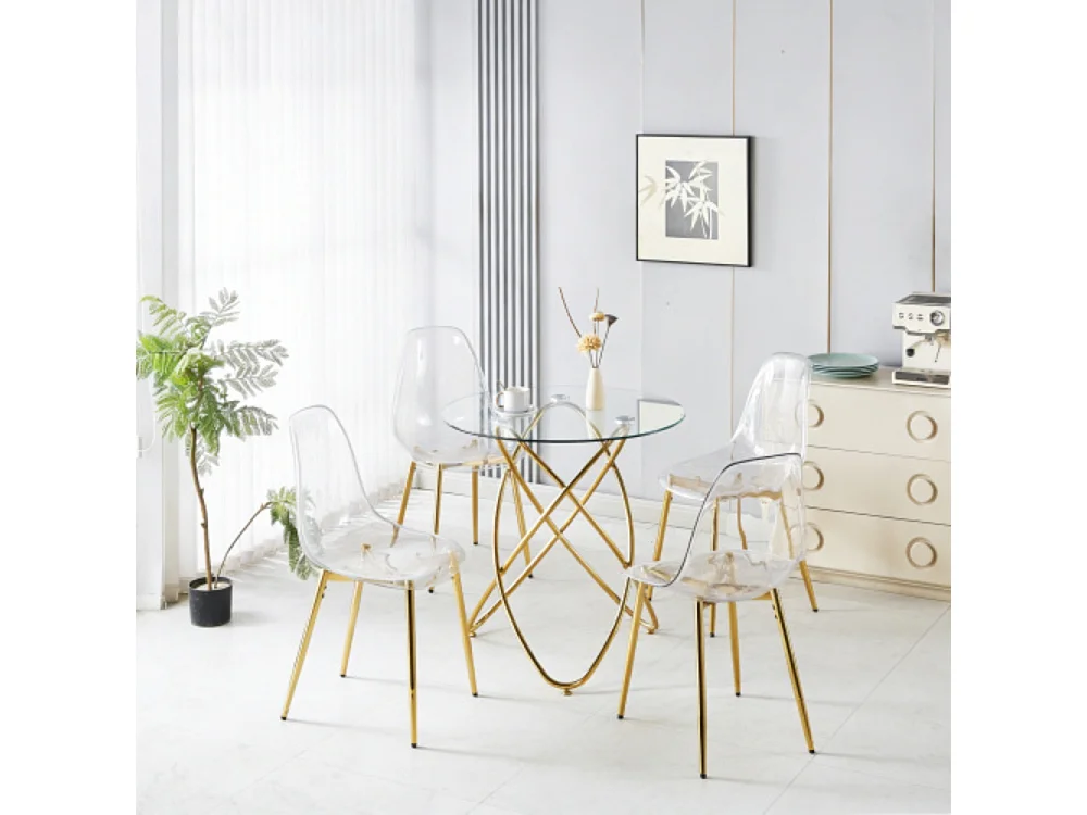 1+4 pour 5 pièces ensemble de repas 1 table + 4 chaises