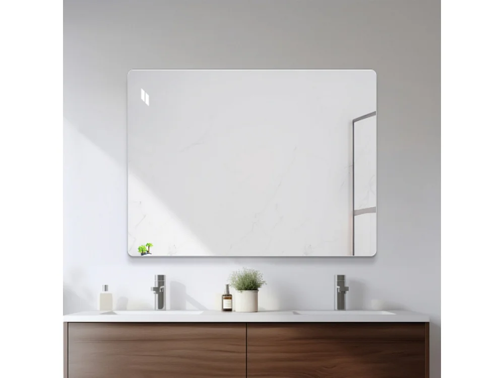 Miroir mural sans cadre 60×80 cm – Miroir de salle de bain HD sans cuivre
