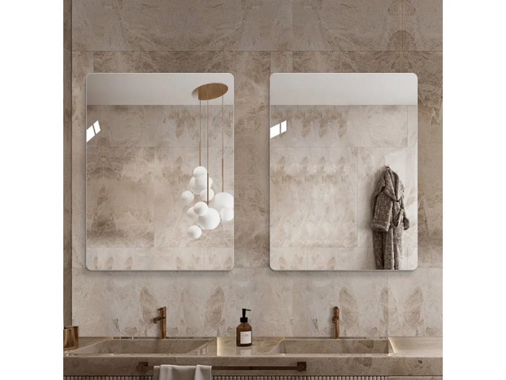 Miroir mural sans cadre 60×80 cm – Miroir de salle de bain HD sans cuivre
