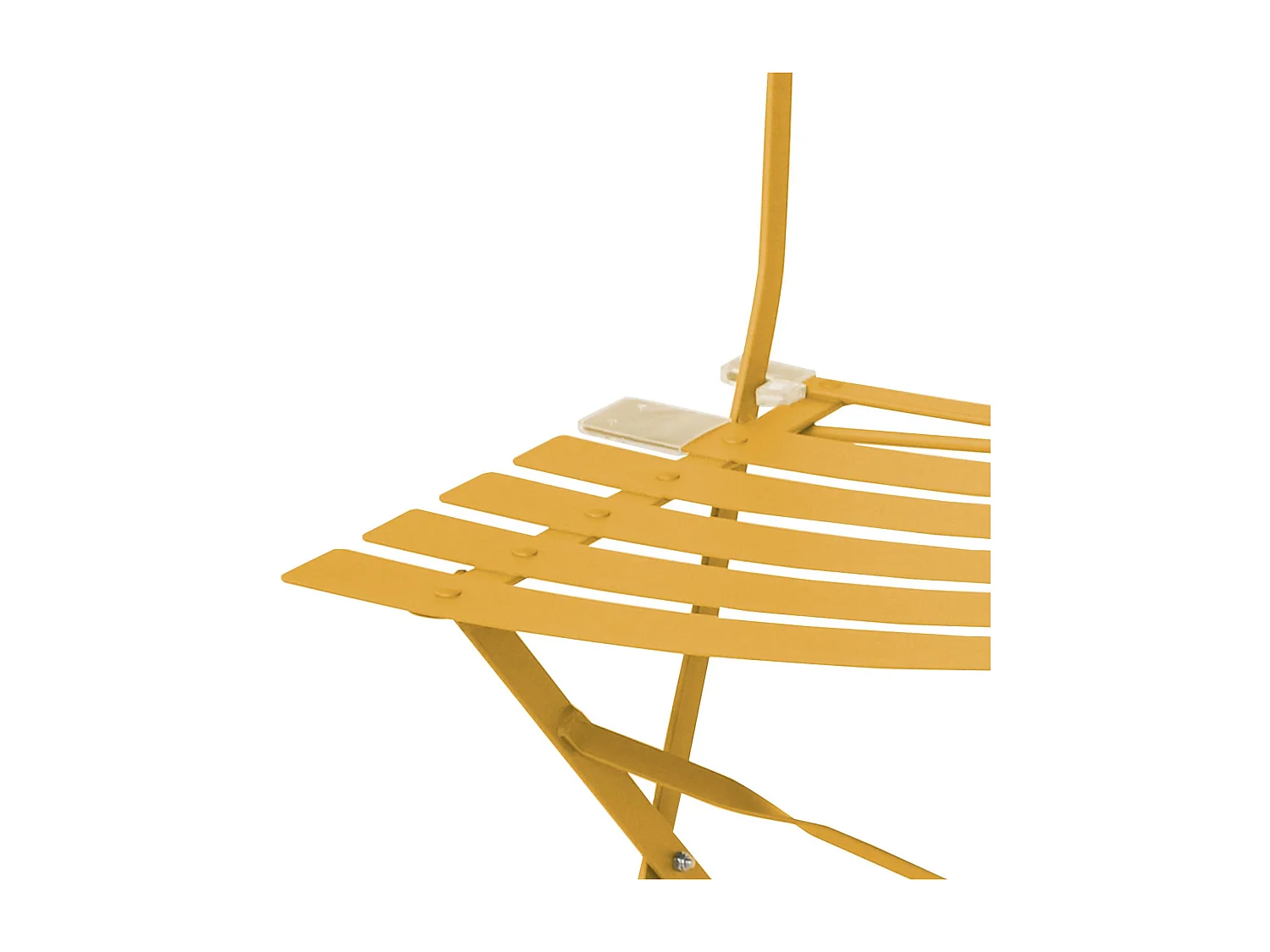 Lot de 2 chaises de jardin bistrot pliables en acier thermolaqué. 49.5 x 41 x 80.5cm